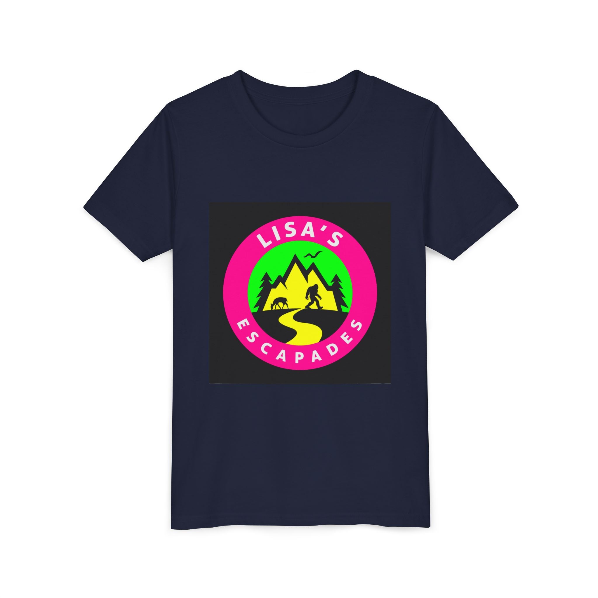 Youth Tee — "Lisa’s Escapades" Camping Logo Shirt