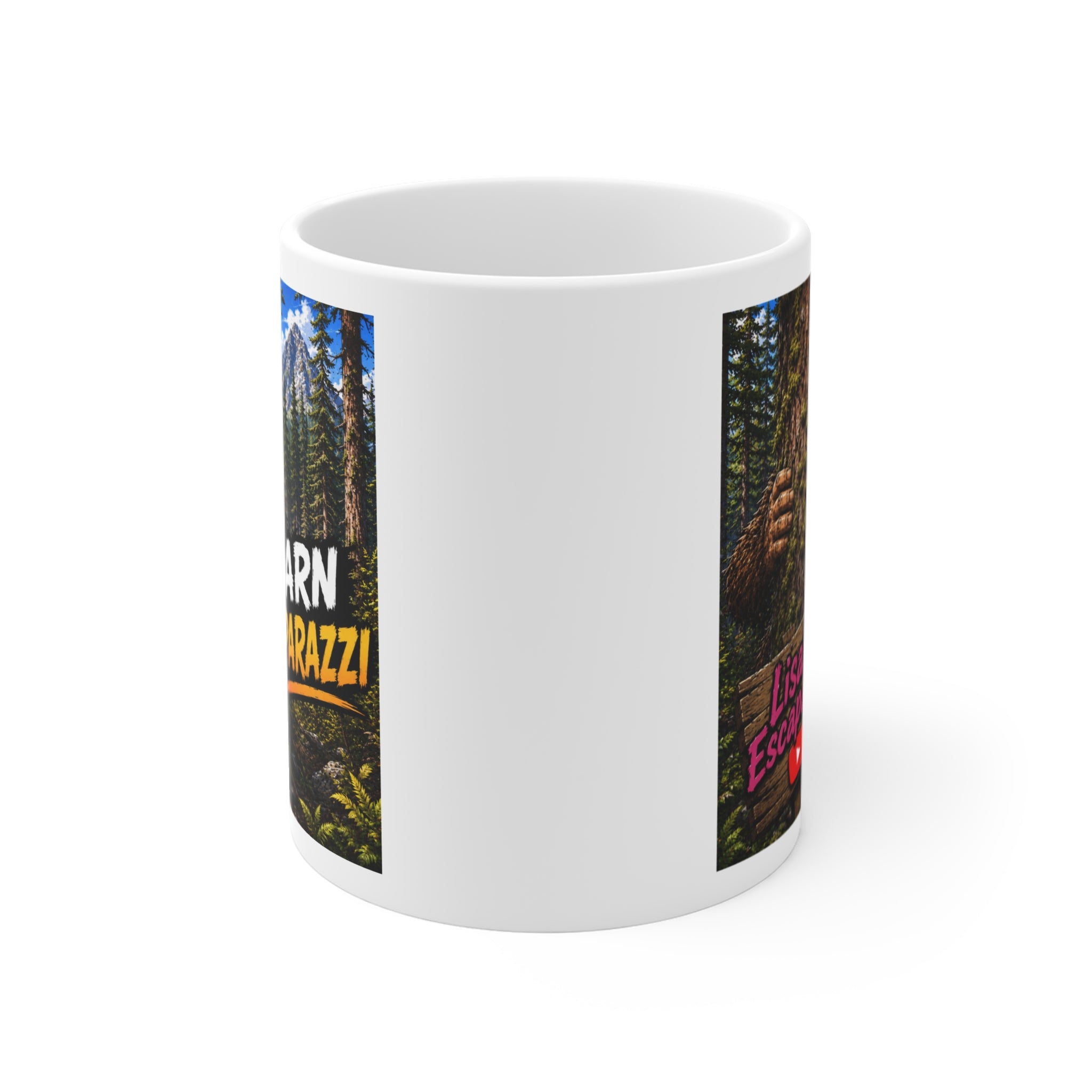 Darn Paparazzi Bigfoot Lisa’s Escapades 11oz Coffee Mug