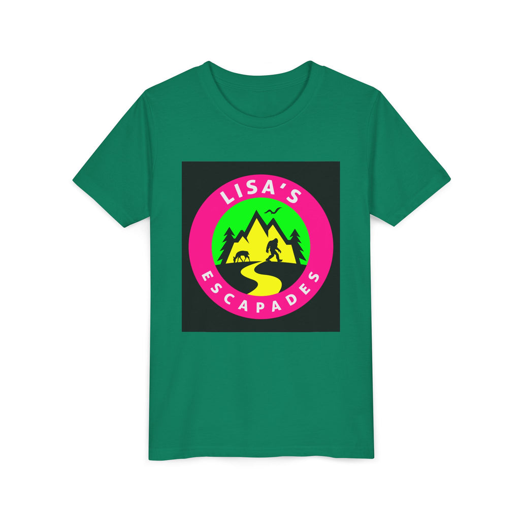 Youth Tee — "Lisa’s Escapades" Camping Logo Shirt