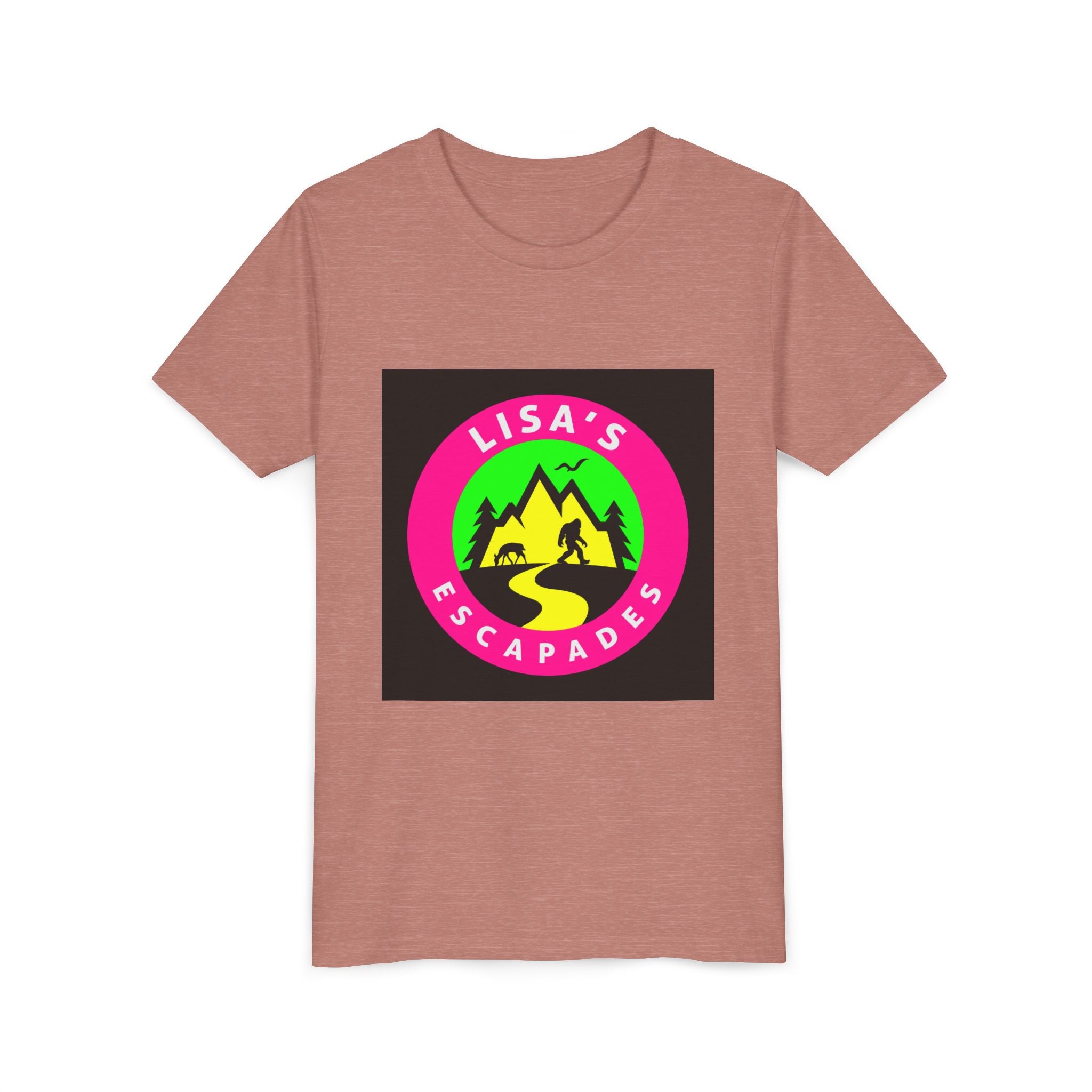 Youth Tee — "Lisa’s Escapades" Camping Logo Shirt