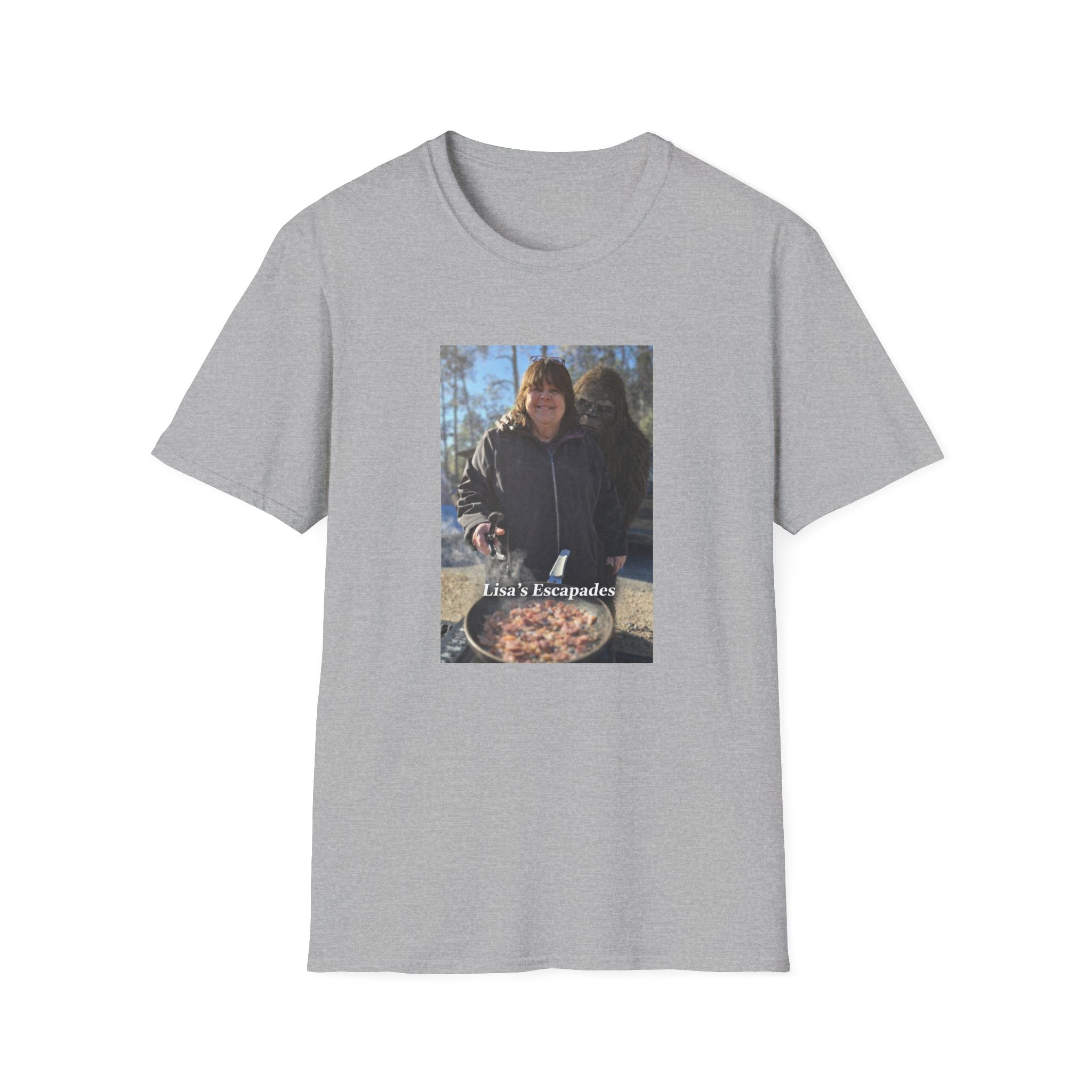 Cooking Photo T-Shirt — "Lisa's Escapades" Casual Graphic Tee