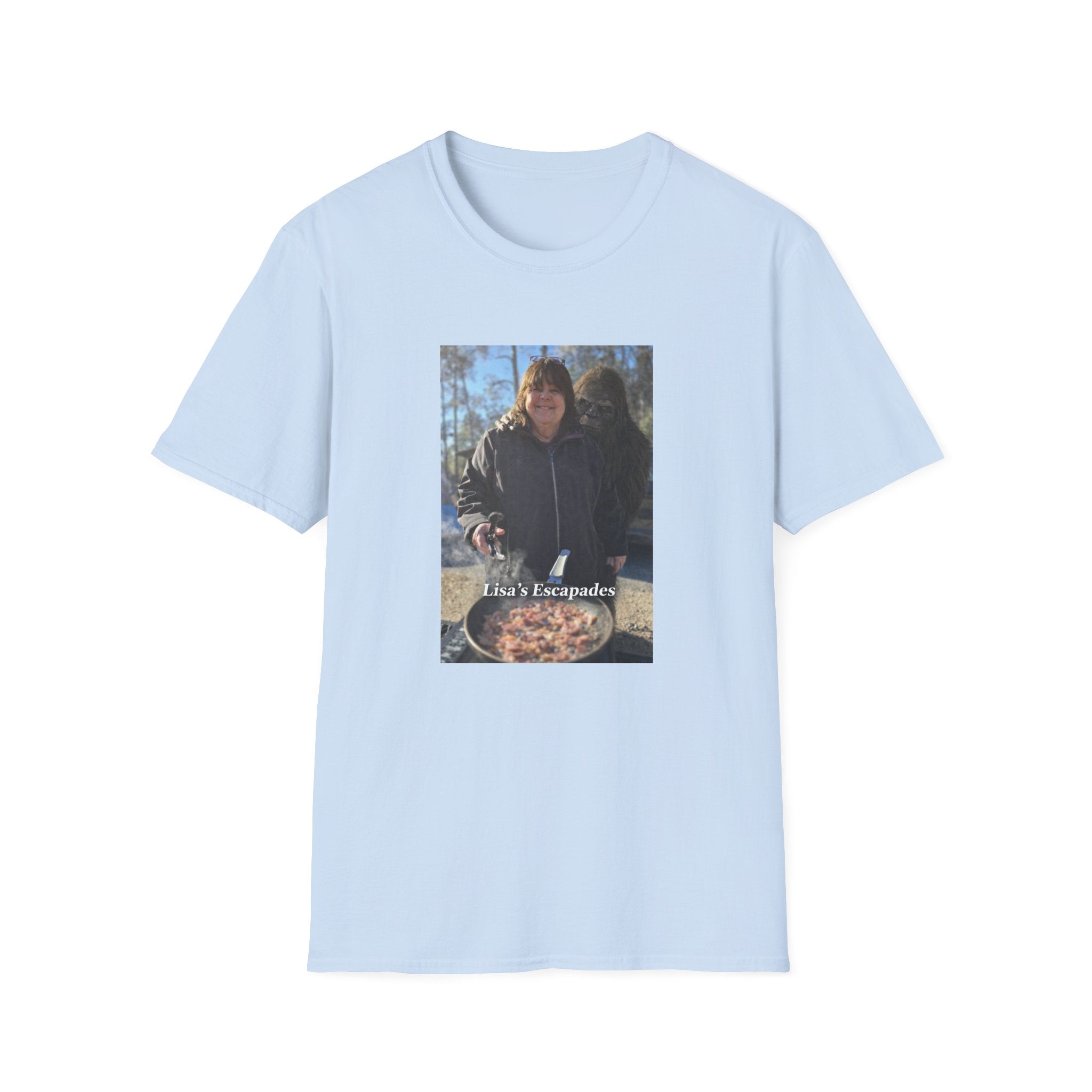 Cooking Photo T-Shirt — "Lisa's Escapades" Casual Graphic Tee