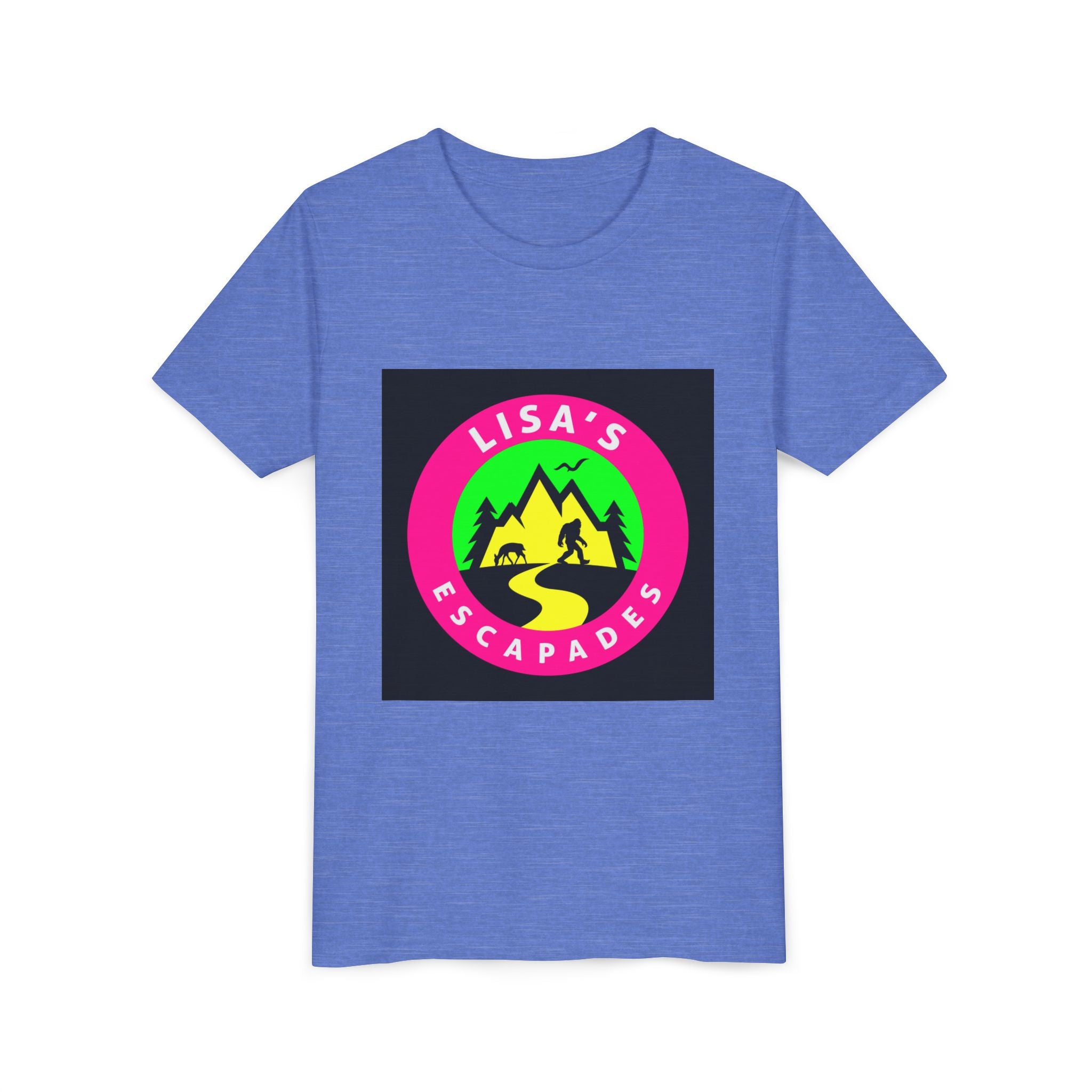 Youth Tee — "Lisa’s Escapades" Camping Logo Shirt