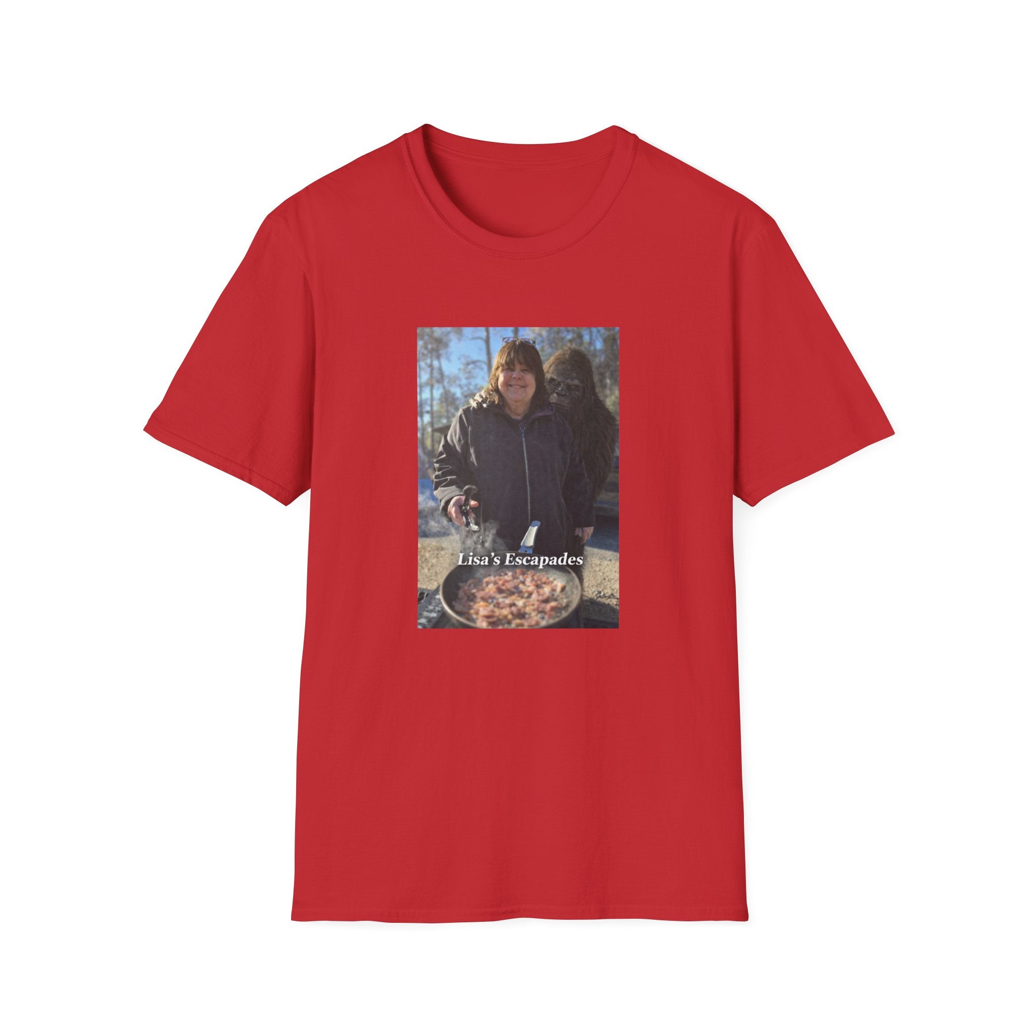 Cooking Photo T-Shirt — "Lisa's Escapades" Casual Graphic Tee
