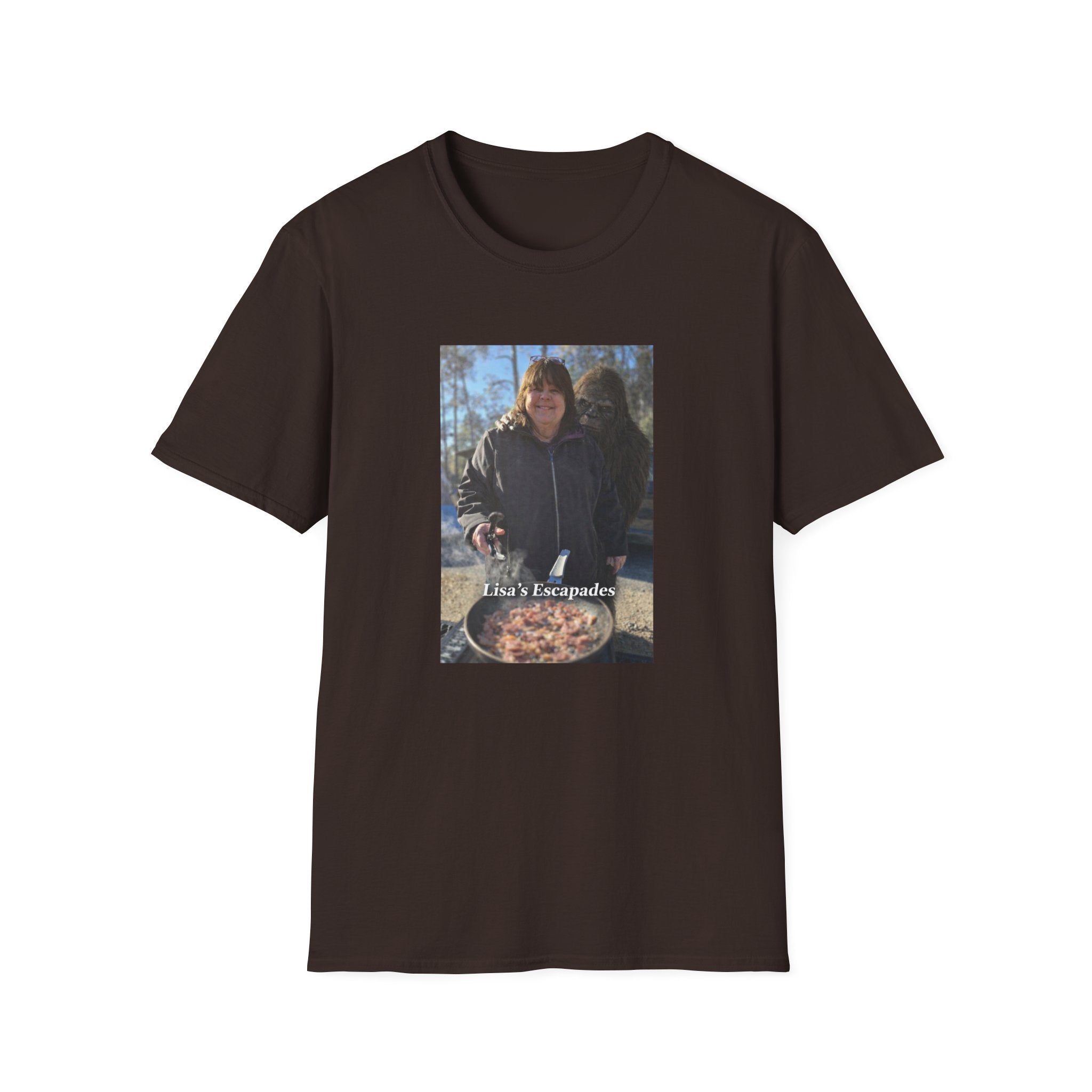 Cooking Photo T-Shirt — "Lisa's Escapades" Casual Graphic Tee