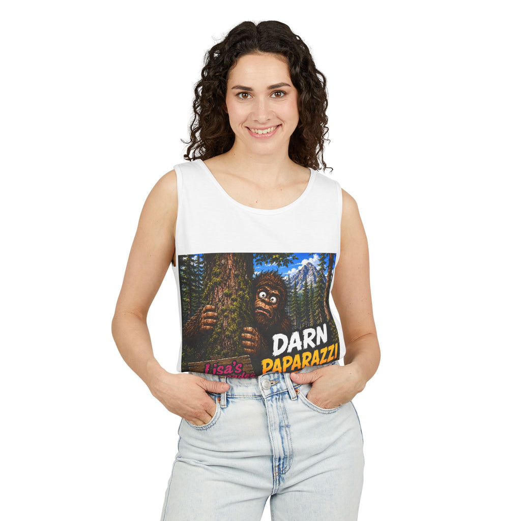 Darn Paparazzi Tank Top – Lisa's Escapades Bigfoot Graphic Tank