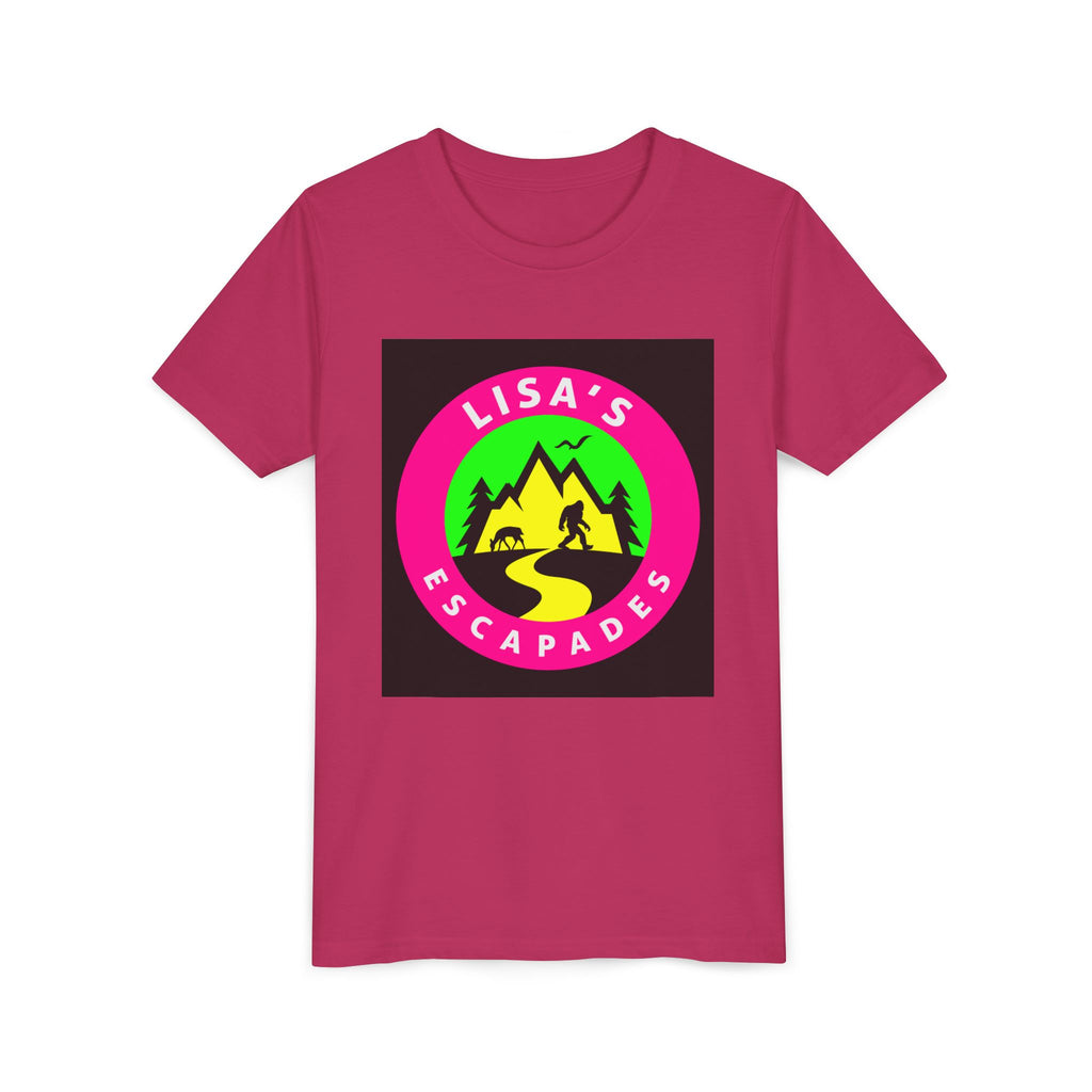 Youth Tee — "Lisa’s Escapades" Camping Logo Shirt