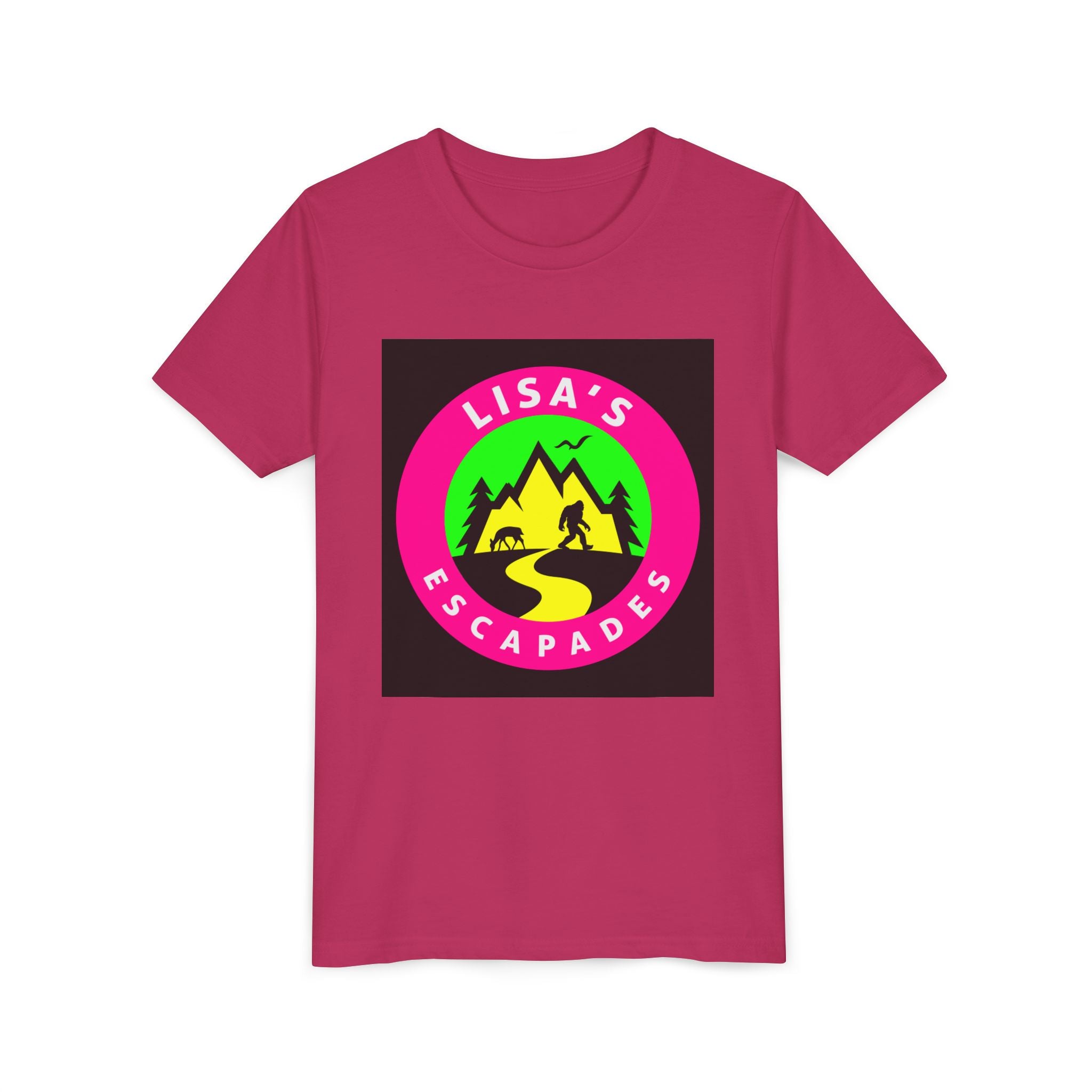 Youth Tee — "Lisa’s Escapades" Camping Logo Shirt
