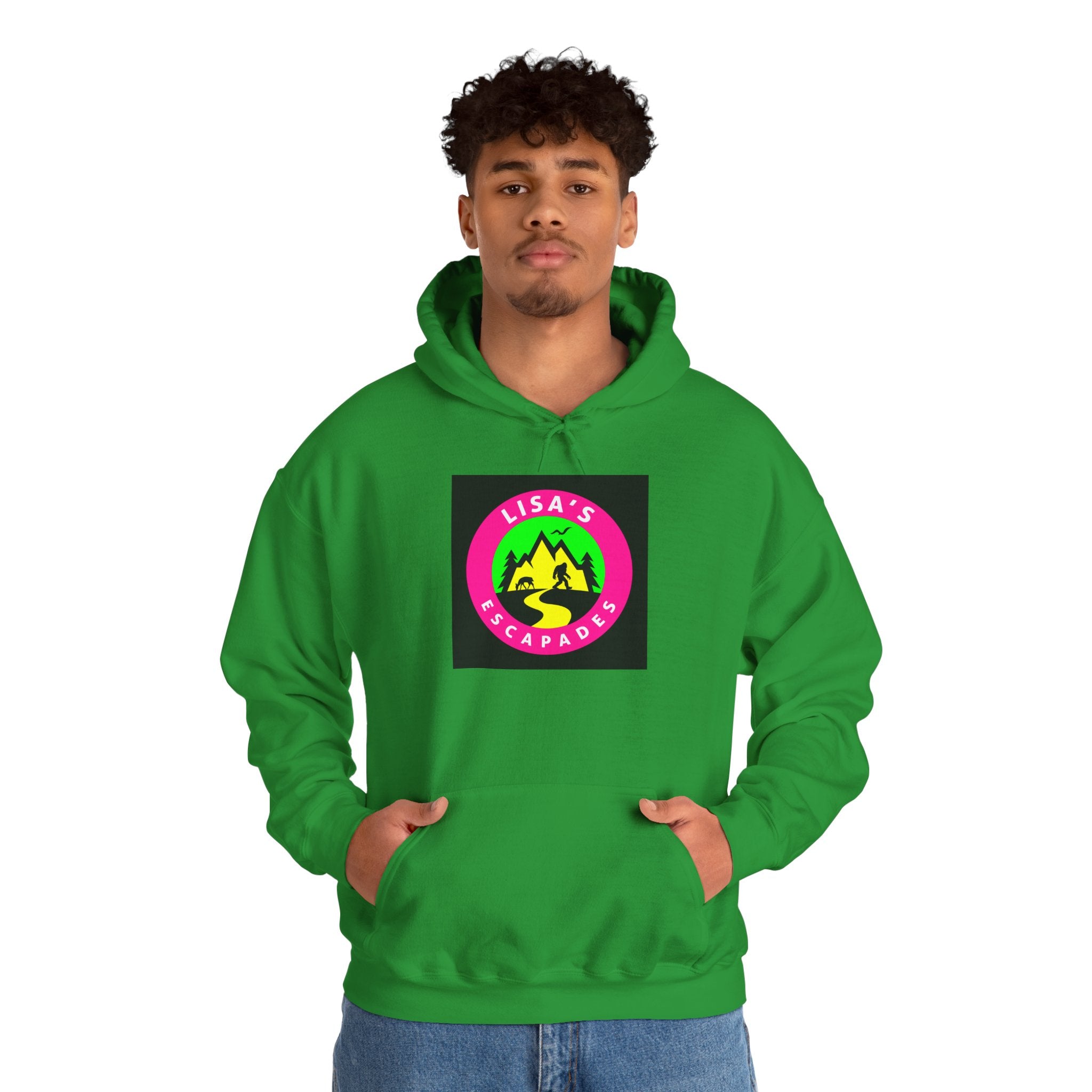 Hoodie — Lisa’s Escapade Neon Mountain Logo