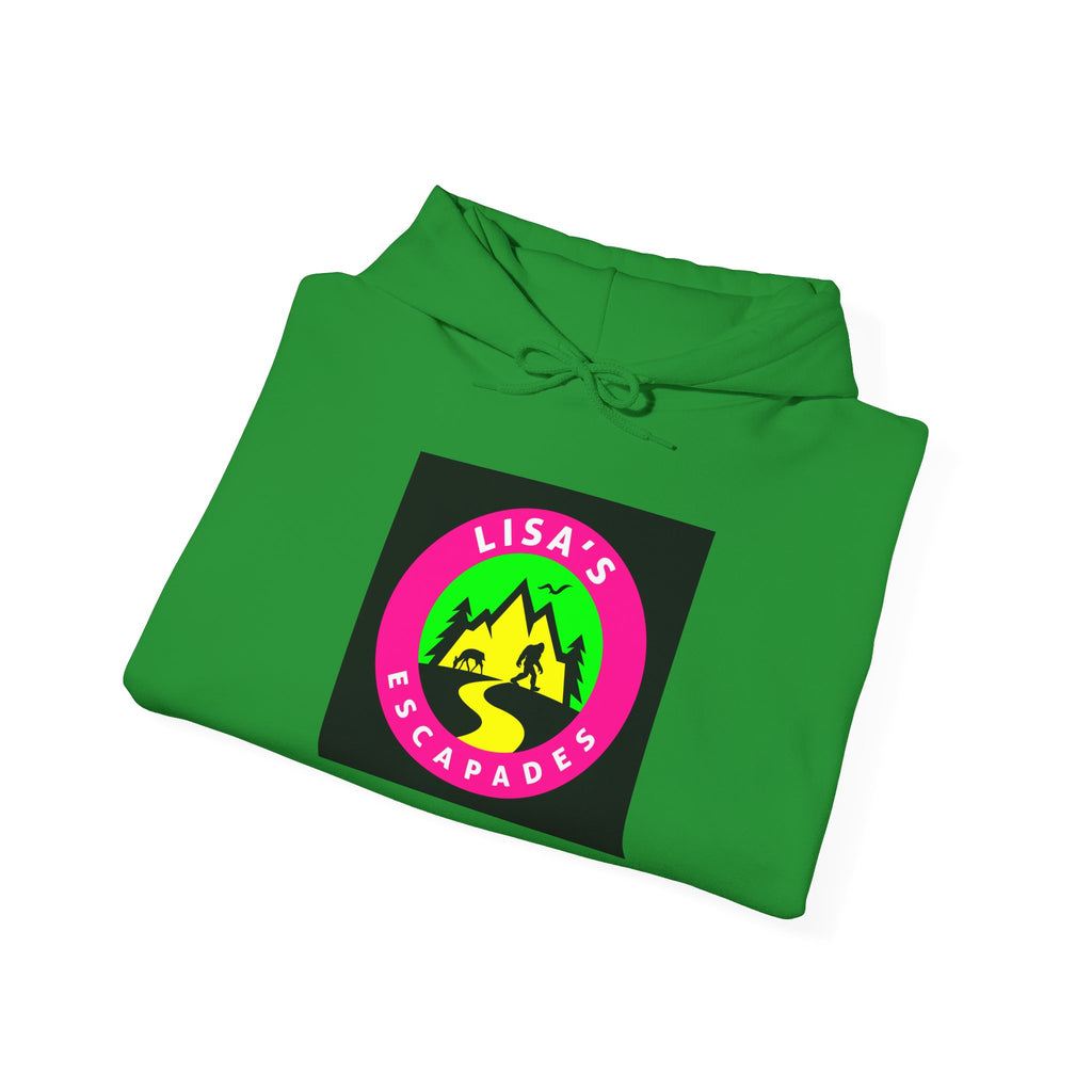 Hoodie — Lisa’s Escapade Neon Mountain Logo