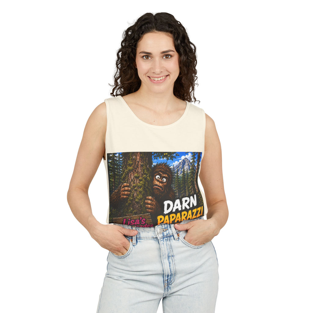 Darn Paparazzi Tank Top – Lisa's Escapades Bigfoot Graphic Tank
