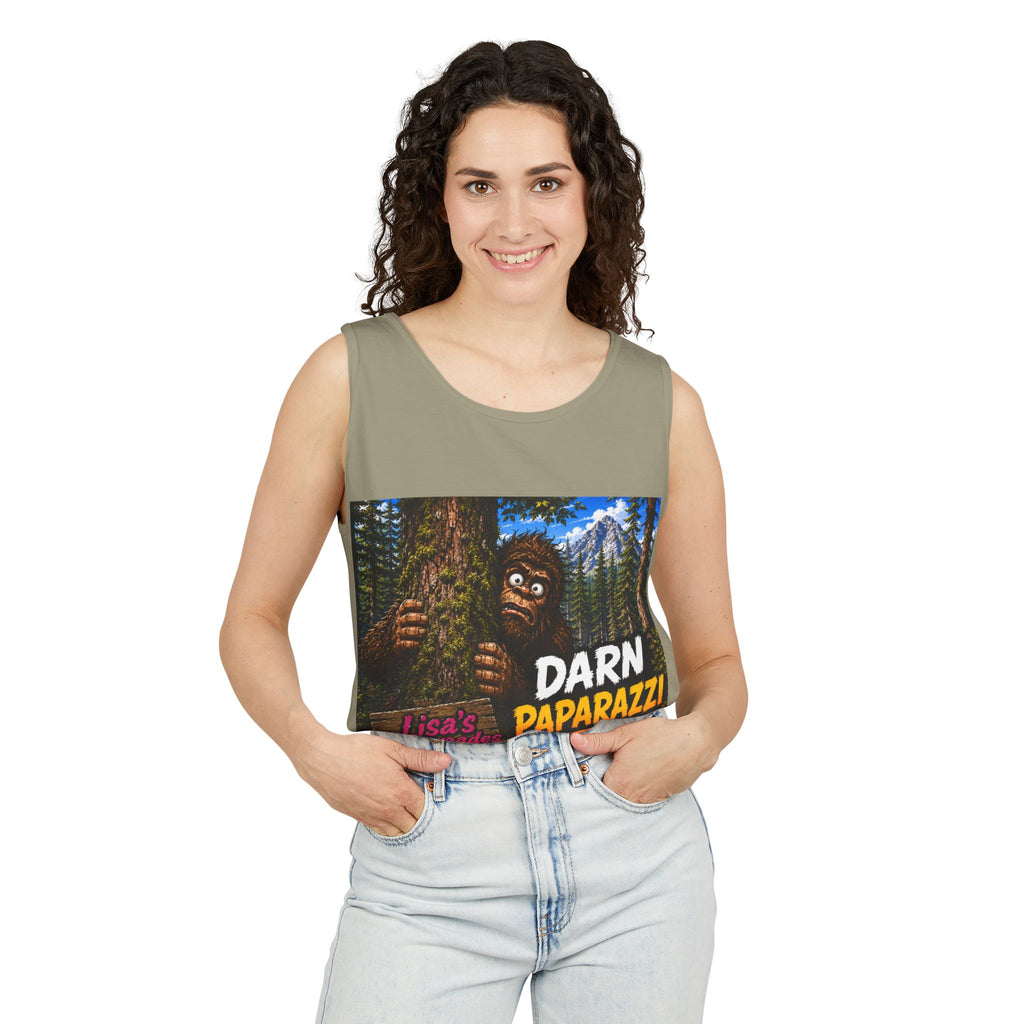 Darn Paparazzi Tank Top – Lisa's Escapades Bigfoot Graphic Tank