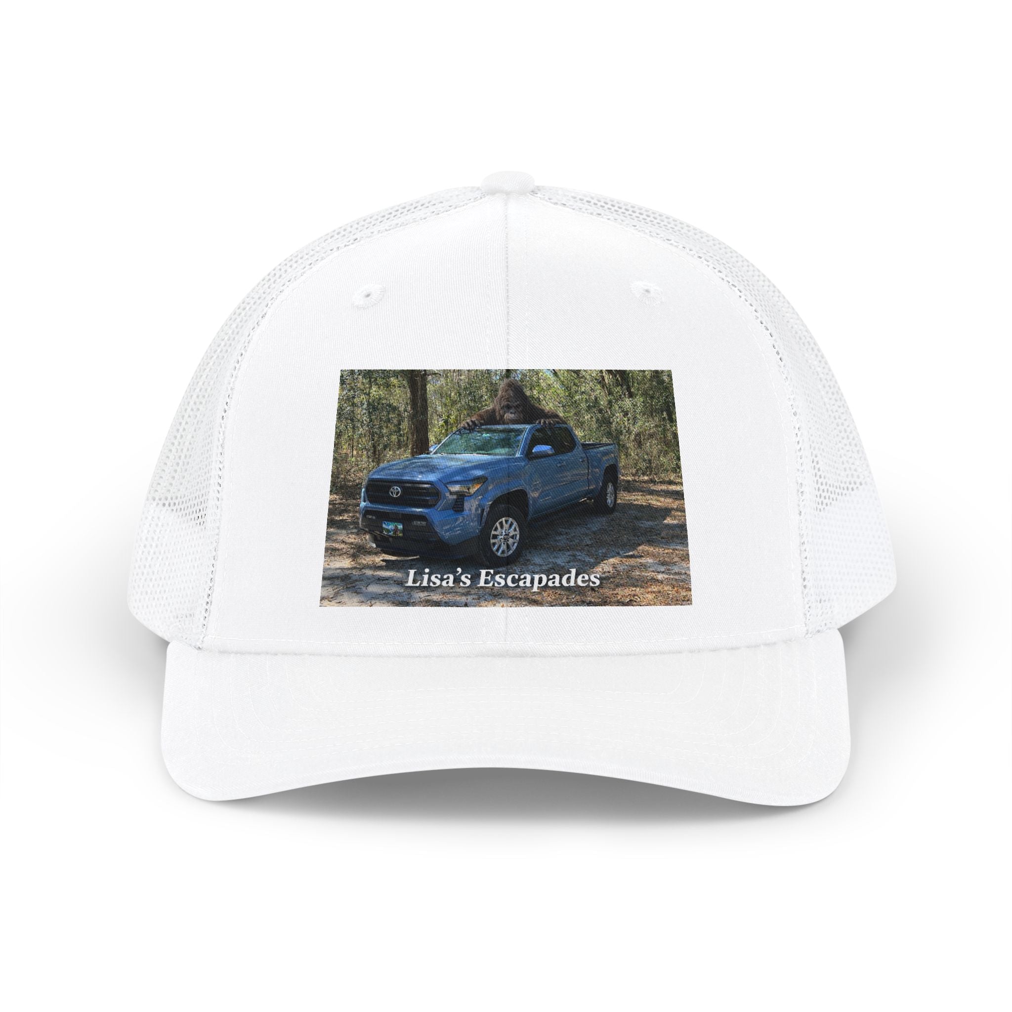 Custom Truck Photo Trucker Cap — "Lisa's Escapades" Snapback