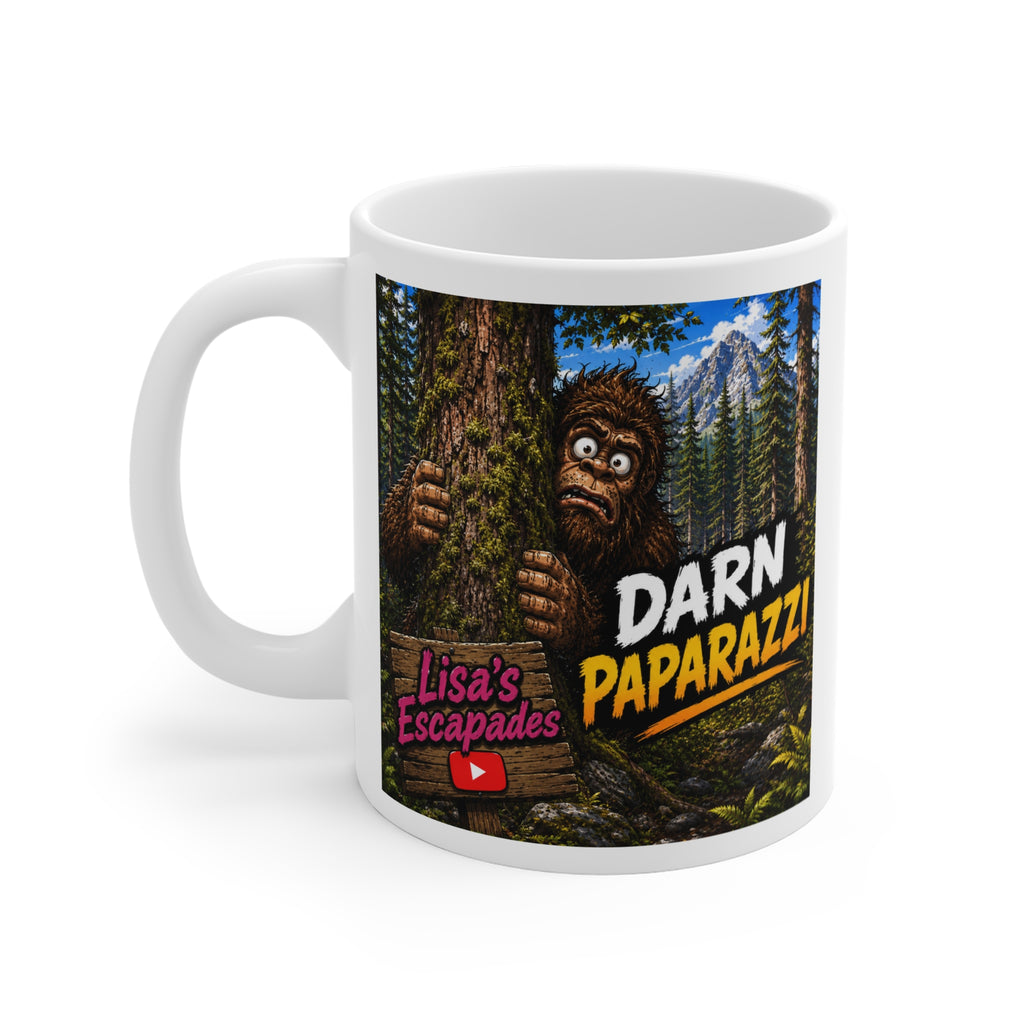 Copy of 11oz Mug — "Darn Paparazzi" Bigfoot Design (Lisa’s Escapades)