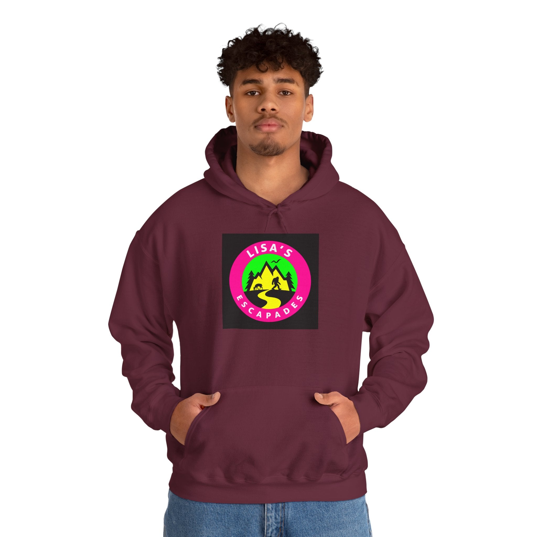 Hoodie — Lisa’s Escapade Neon Mountain Logo