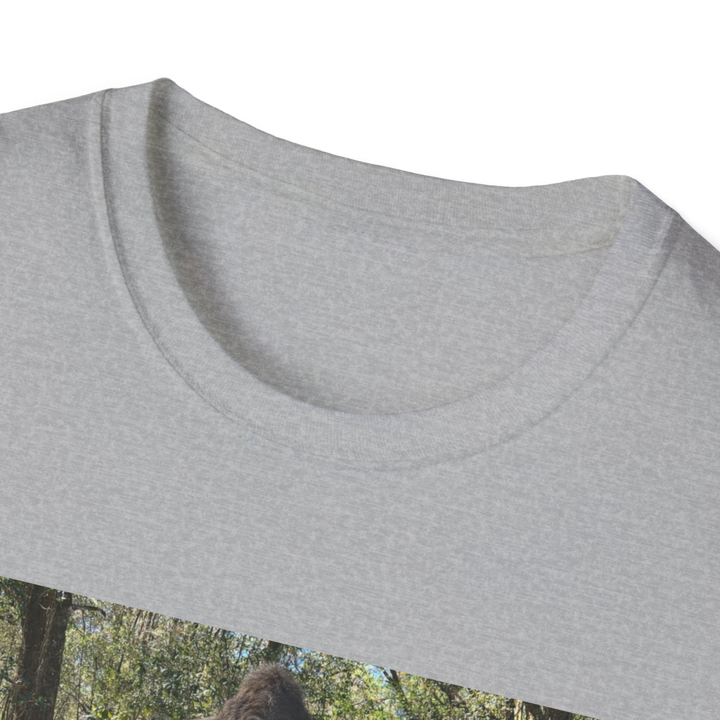T-Shirt — "Lisa's Escapades" Blue Truck Outdoors Graphic