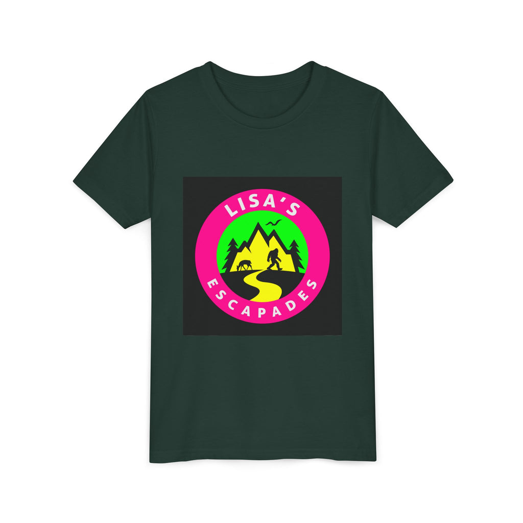 Youth Tee — "Lisa’s Escapades" Camping Logo Shirt