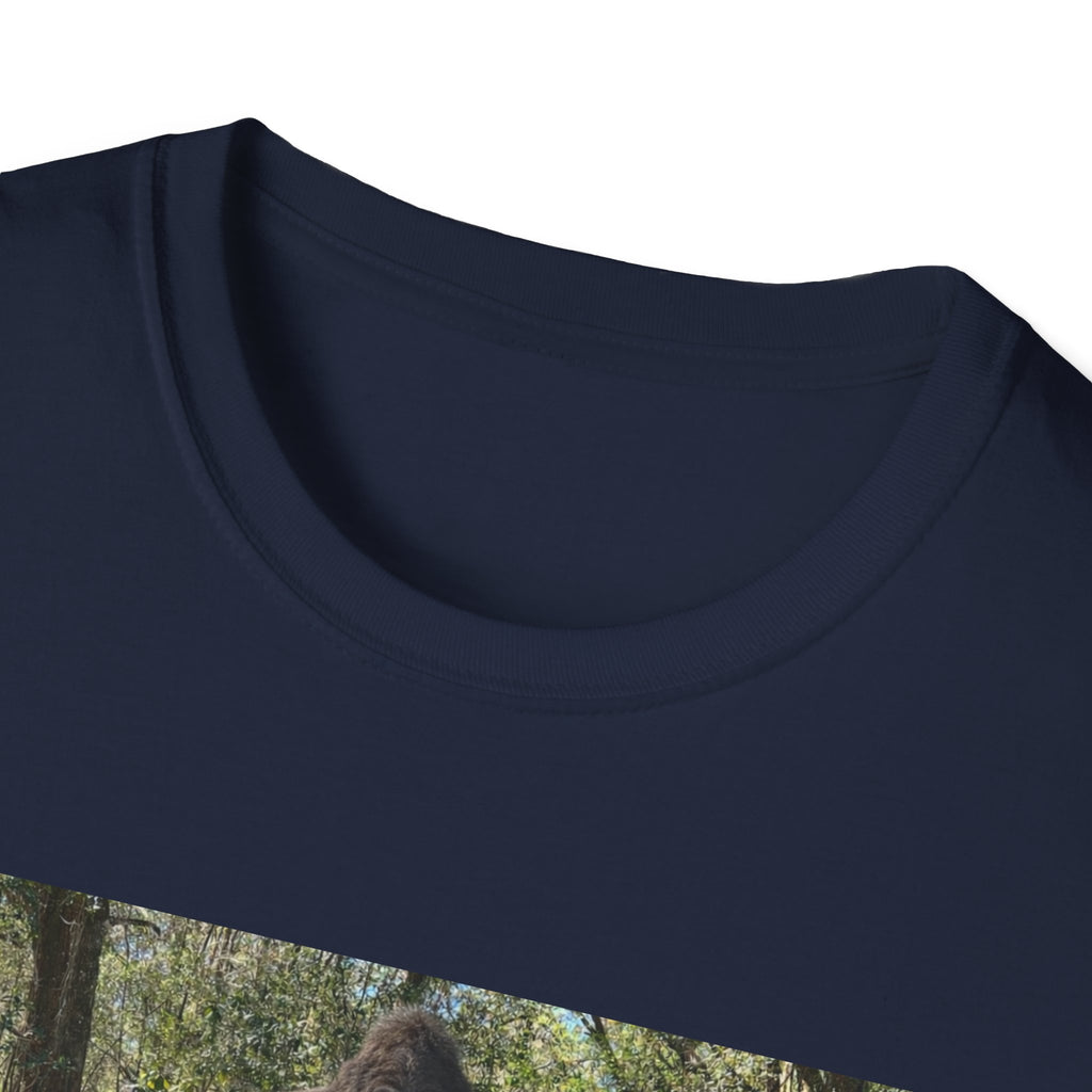 T-Shirt — "Lisa's Escapades" Blue Truck Outdoors Graphic