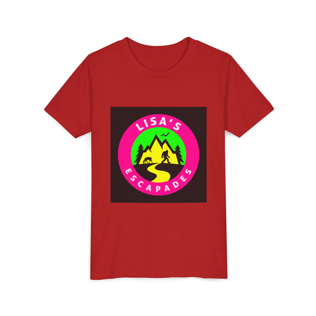 Youth Tee — "Lisa’s Escapades" Camping Logo Shirt