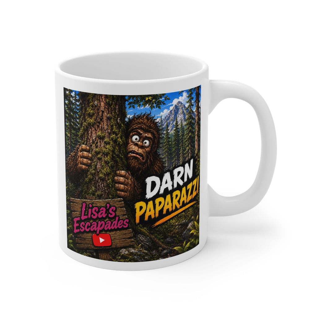 Copy of 11oz Mug — "Darn Paparazzi" Bigfoot Design (Lisa’s Escapades)