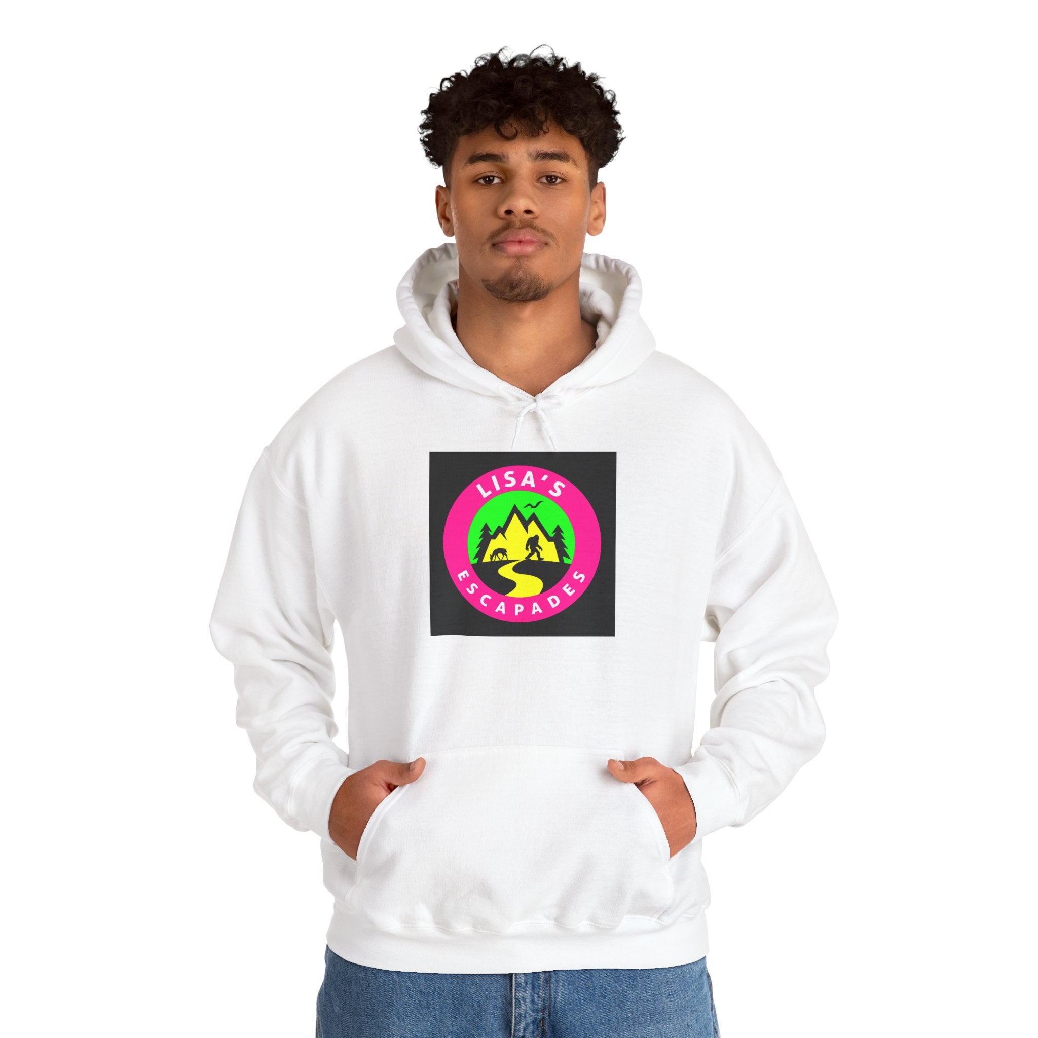 Hoodie — Lisa’s Escapade Neon Mountain Logo
