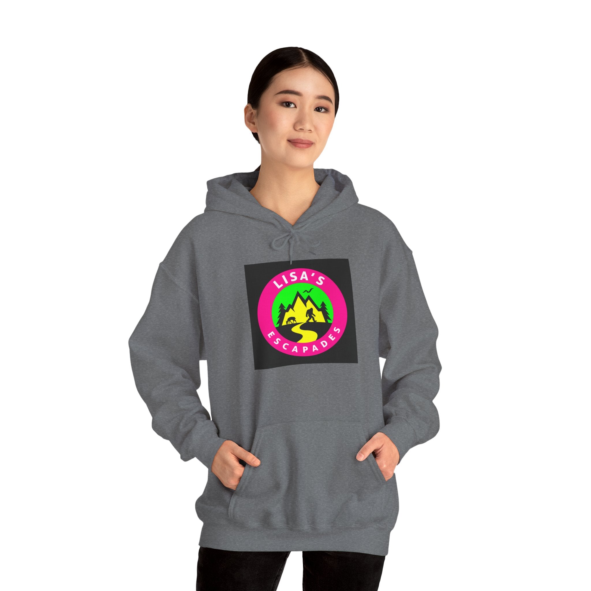 Hoodie — Lisa’s Escapade Neon Mountain Logo
