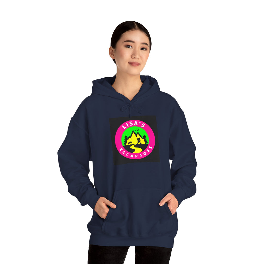 Hoodie — Lisa’s Escapade Neon Mountain Logo