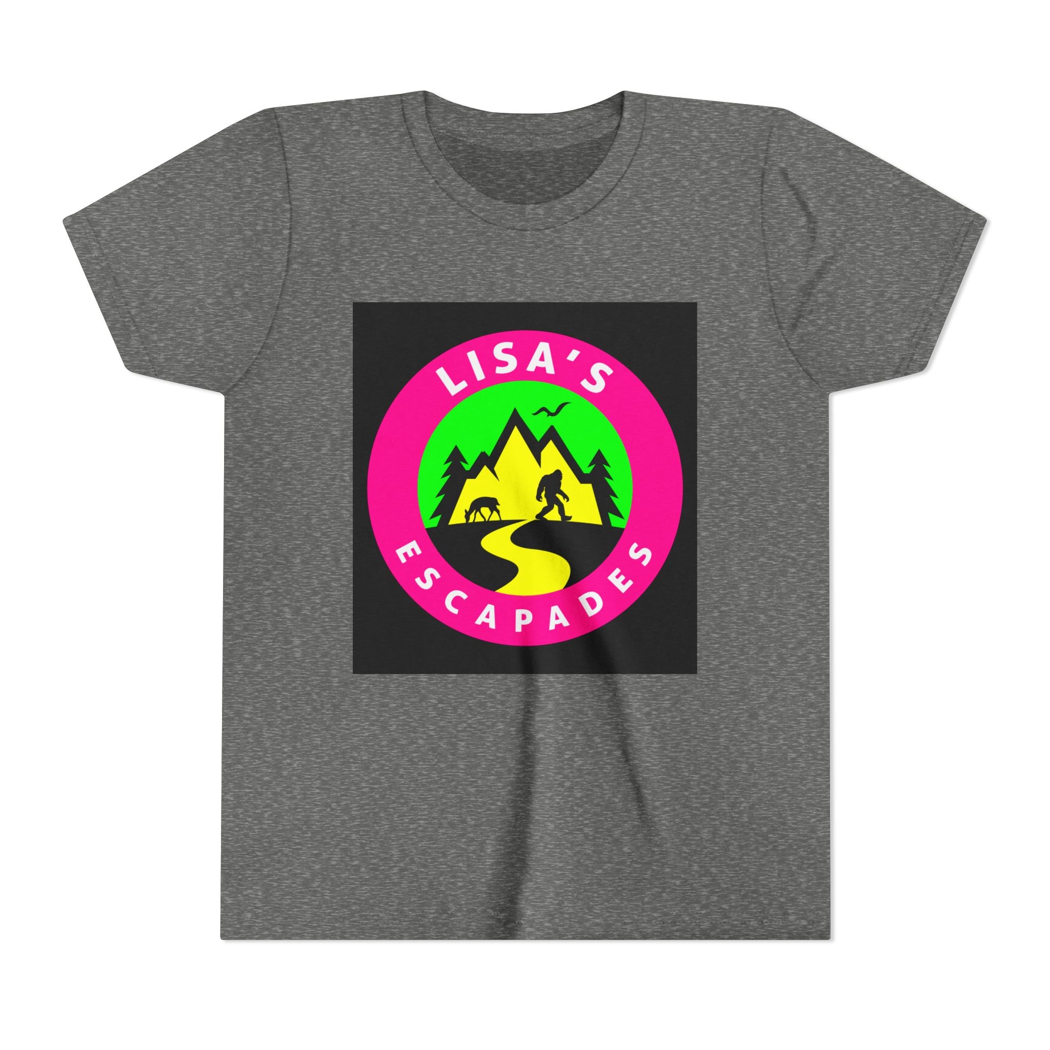 Youth Tee — "Lisa’s Escapades" Camping Logo Shirt