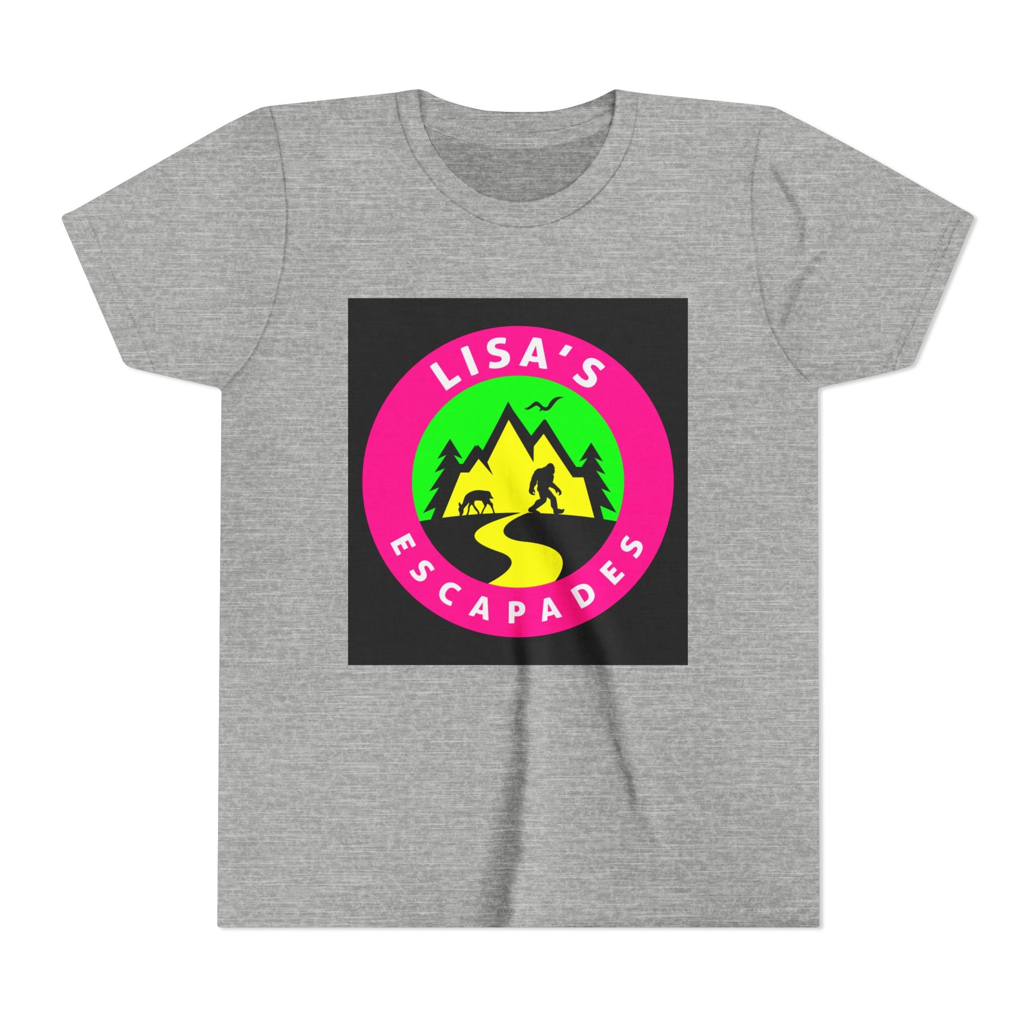 Youth Tee — "Lisa’s Escapades" Camping Logo Shirt