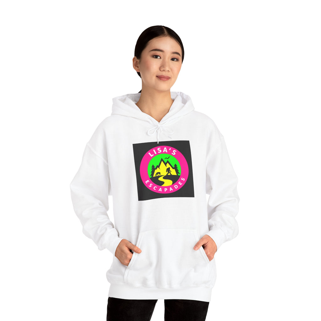 Hoodie — Lisa’s Escapade Neon Mountain Logo