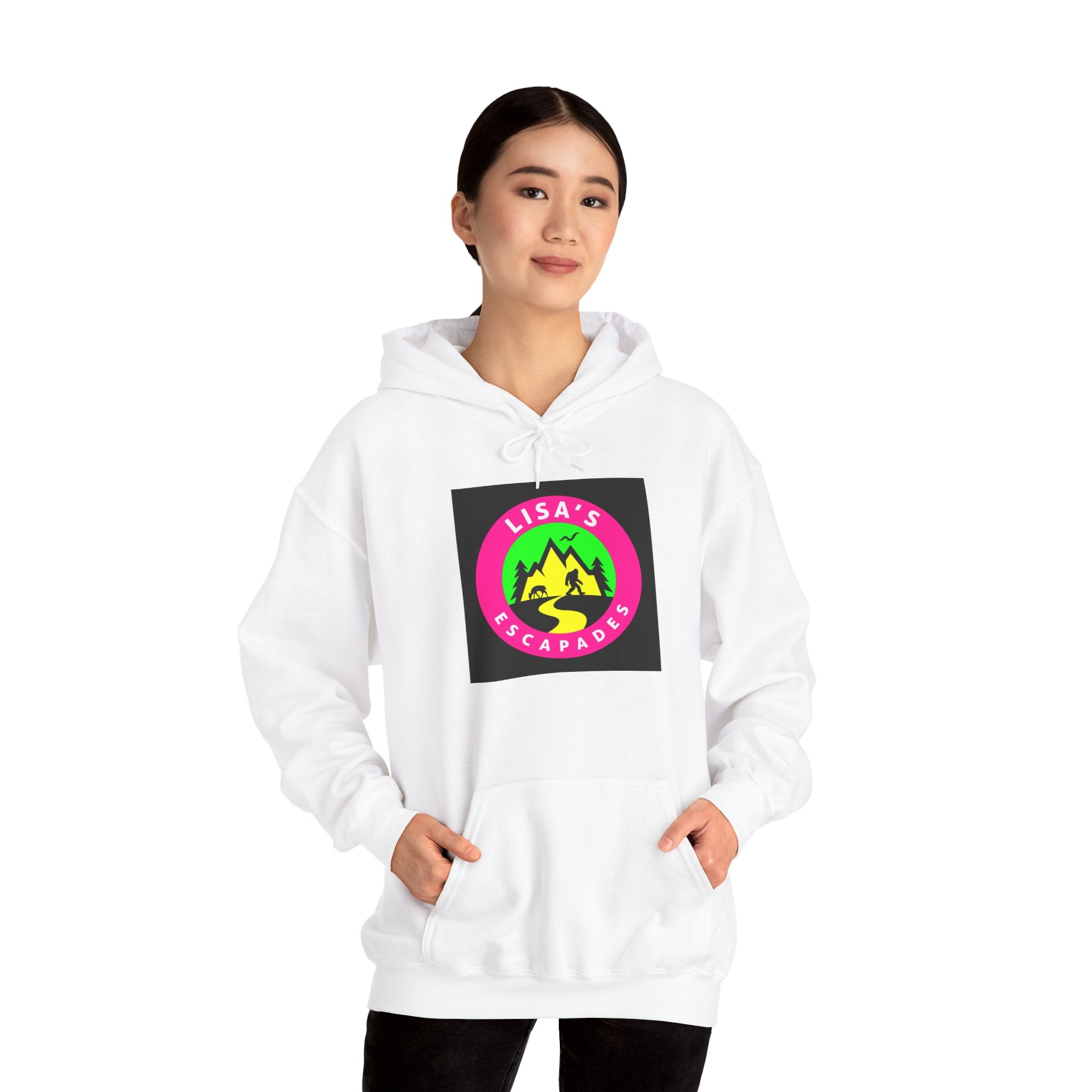 Hoodie — Lisa’s Escapade Neon Mountain Logo