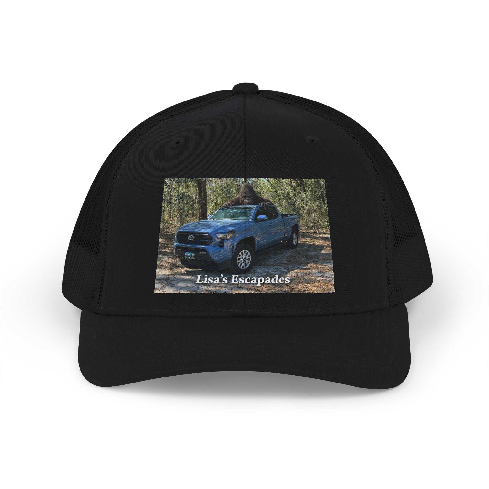 Custom Truck Photo Trucker Cap — "Lisa's Escapades" Snapback