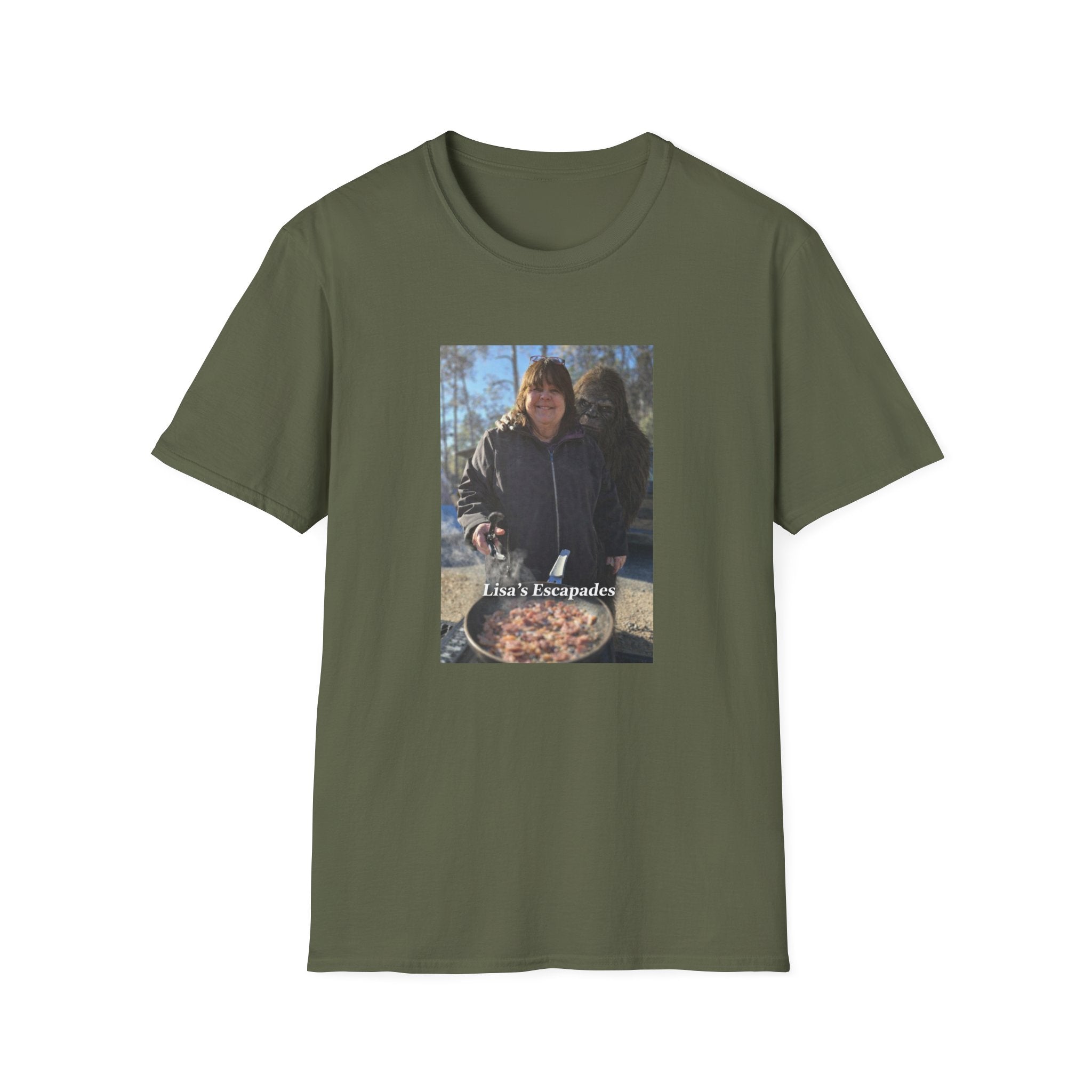 Cooking Photo T-Shirt — "Lisa's Escapades" Casual Graphic Tee