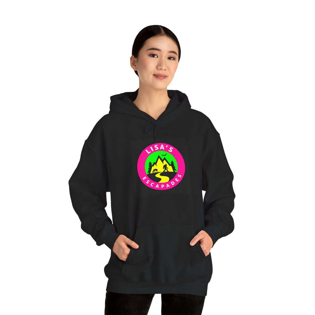 Hoodie — Lisa’s Escapade Neon Mountain Logo