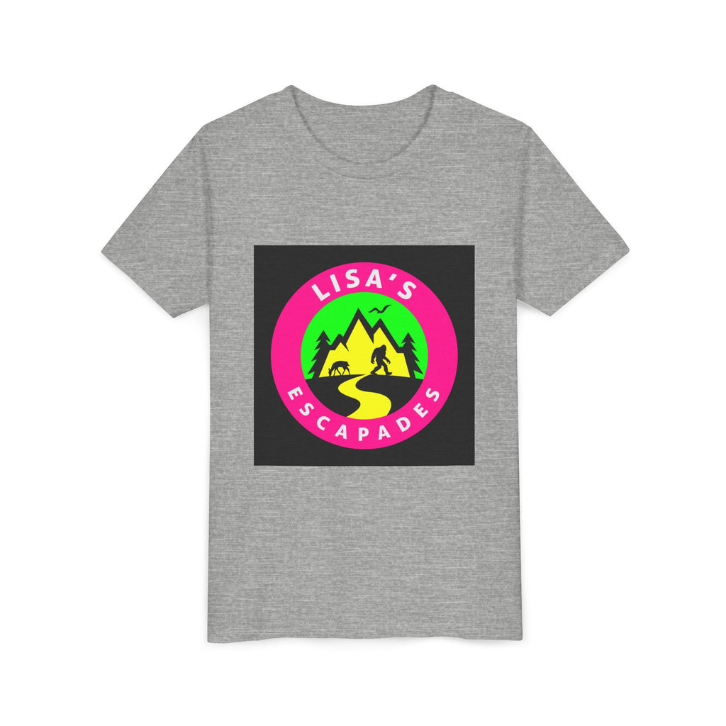 Youth Tee — "Lisa’s Escapades" Camping Logo Shirt