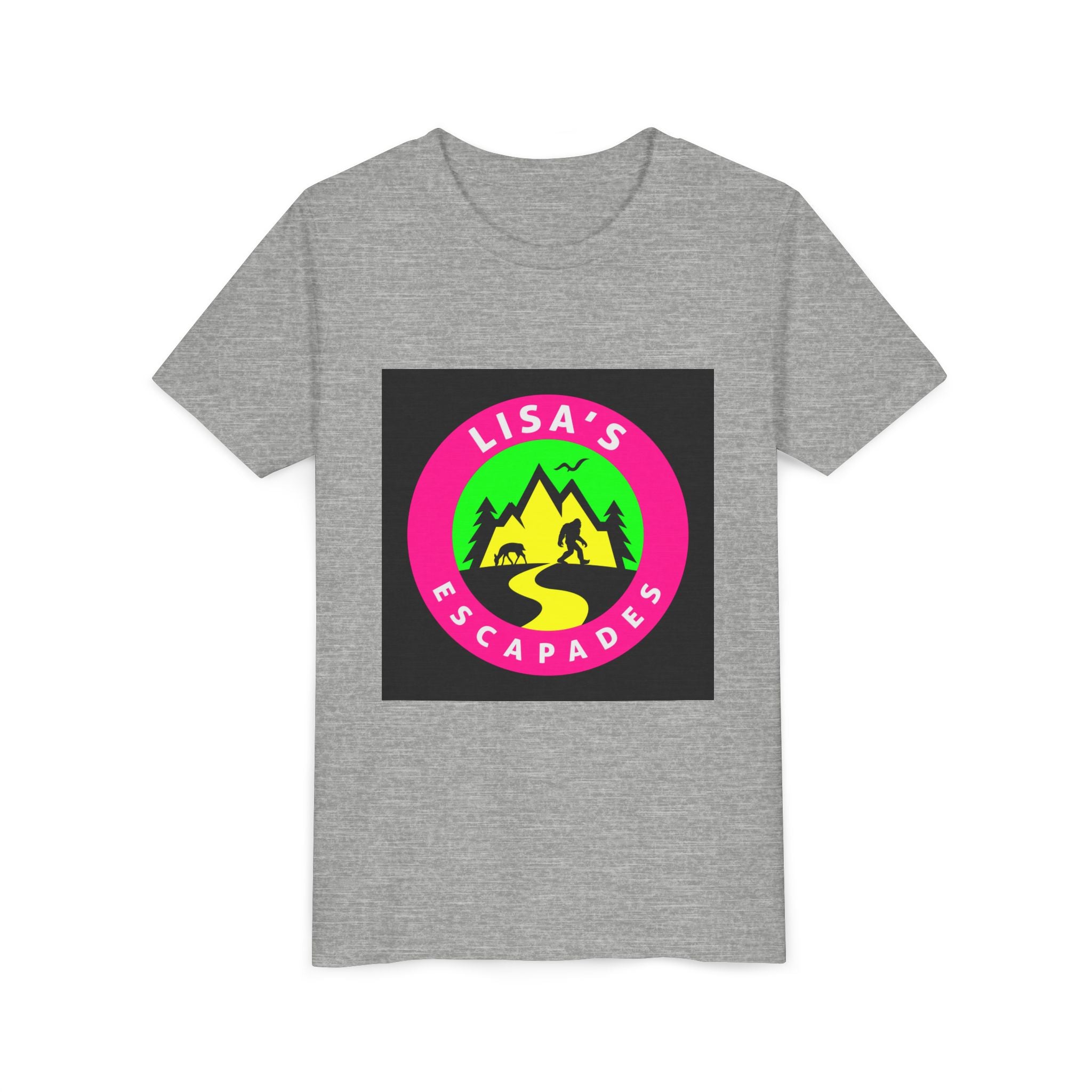 Youth Tee — "Lisa’s Escapades" Camping Logo Shirt