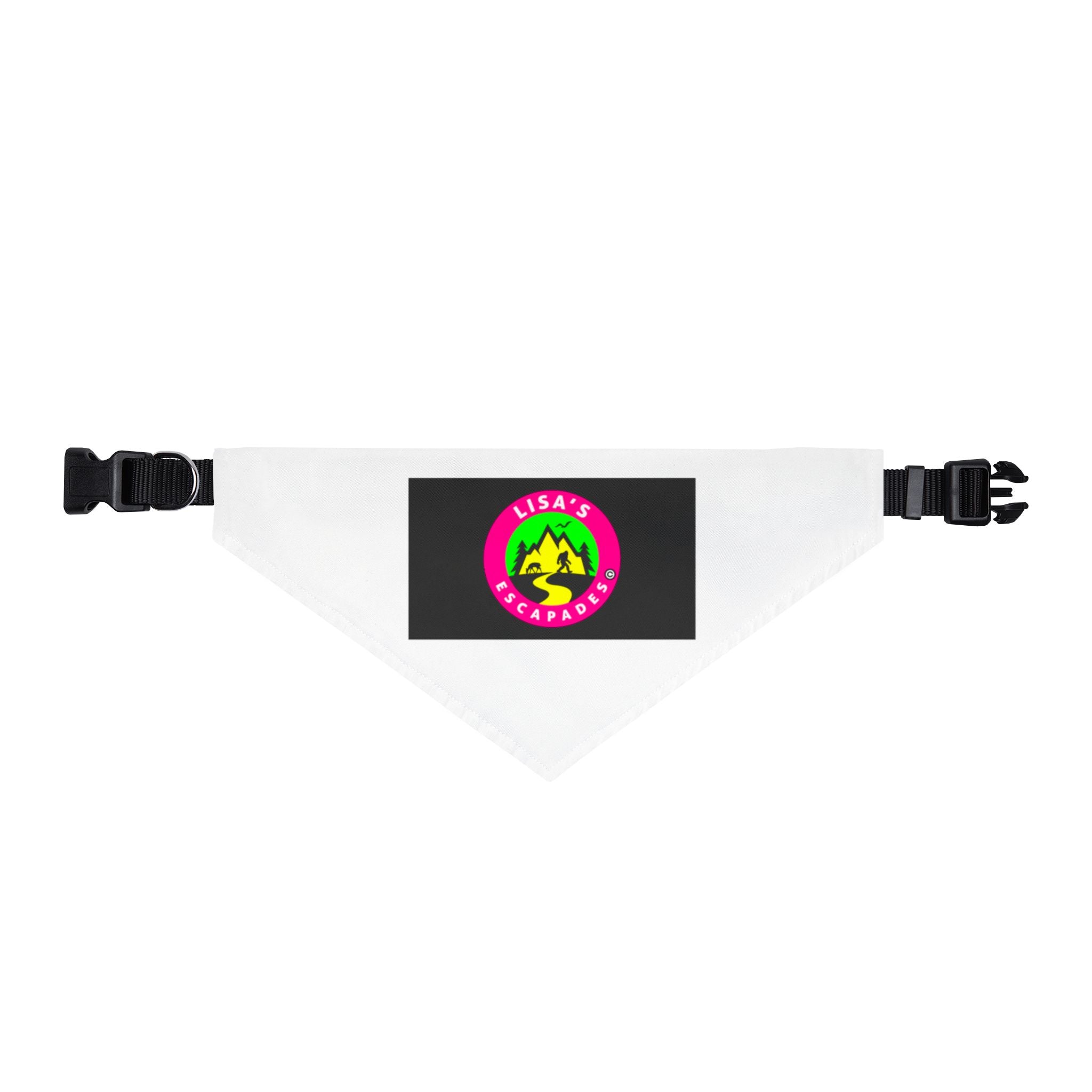 Clip-On Pet Bandana — "Rescue Squad" Neon Paw Dog Collar Accessory