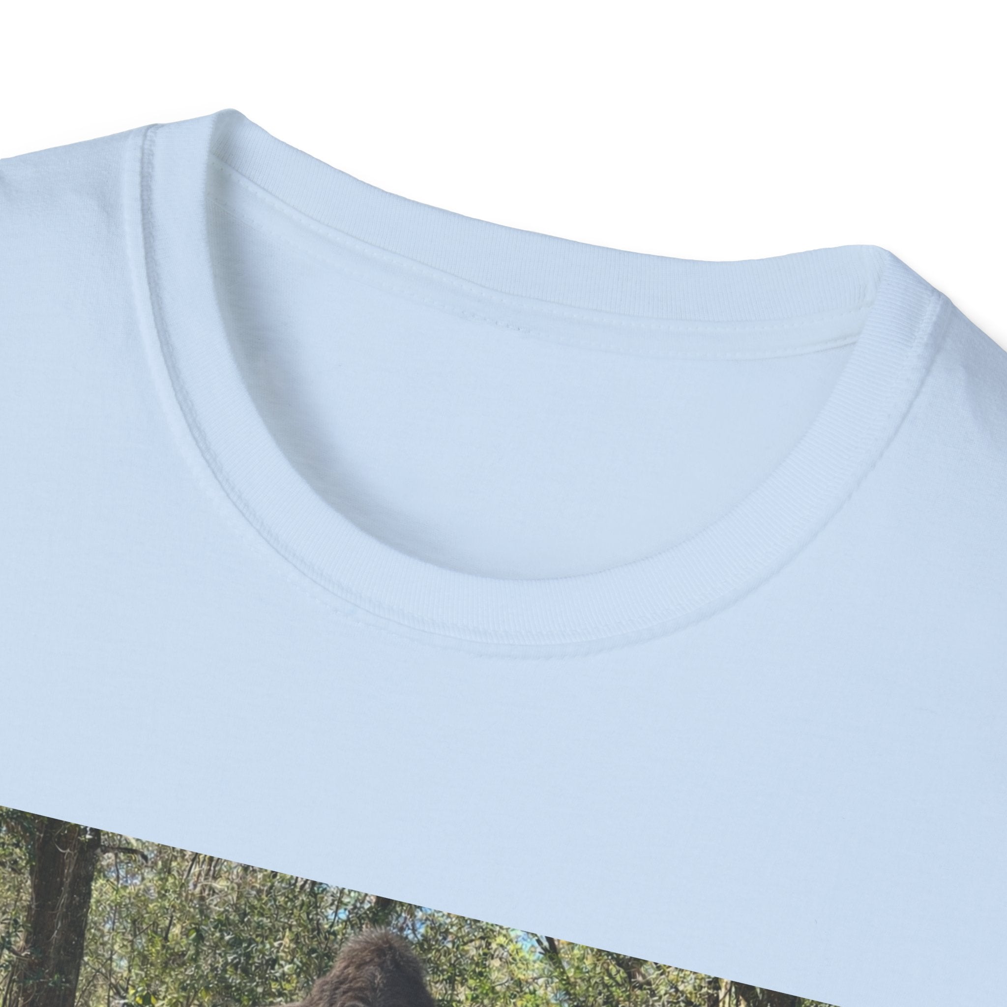 T-Shirt — "Lisa's Escapades" Blue Truck Outdoors Graphic