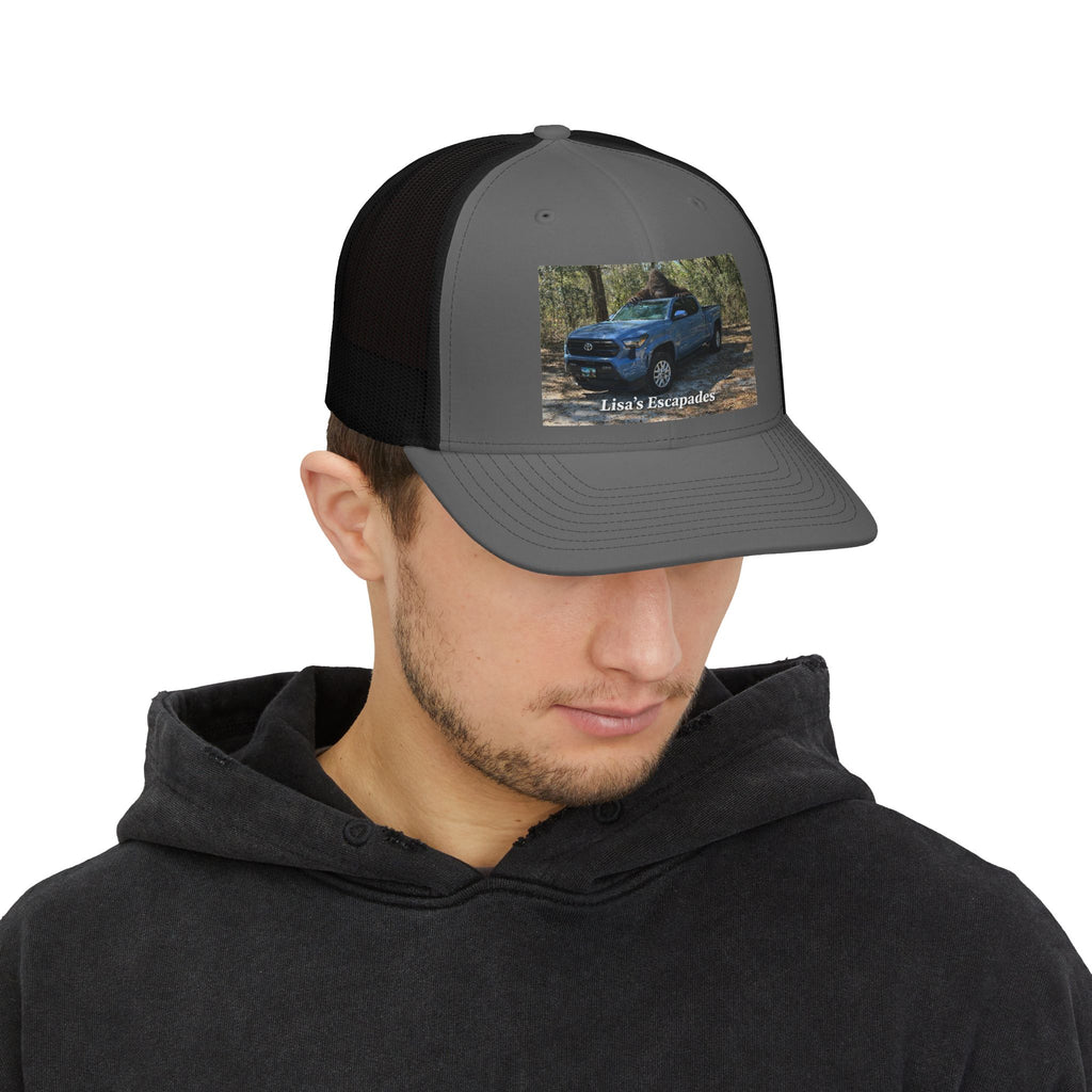 Custom Truck Photo Trucker Cap — "Lisa's Escapades" Snapback