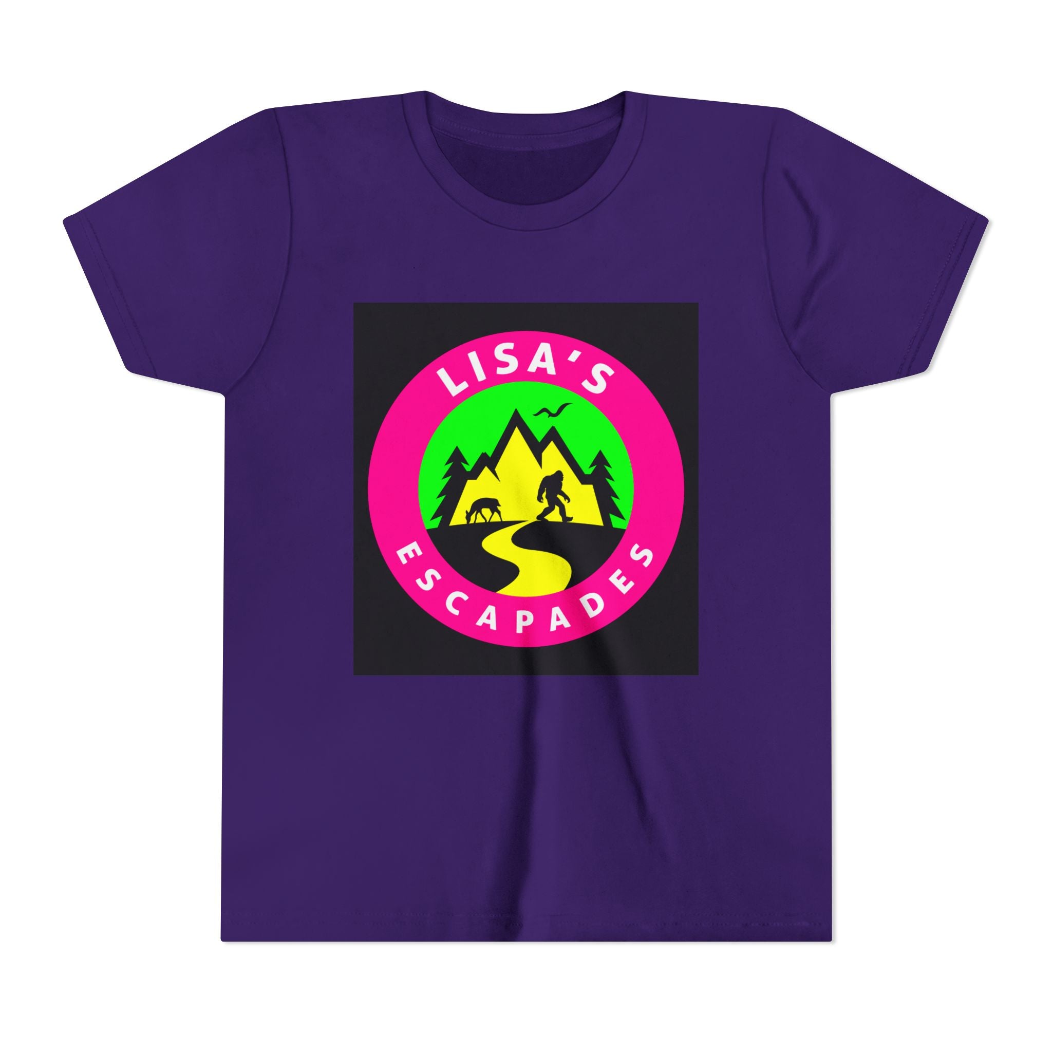 Youth Tee — "Lisa’s Escapades" Camping Logo Shirt