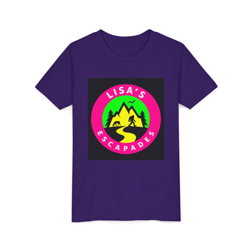 Youth Tee — "Lisa’s Escapades" Camping Logo Shirt