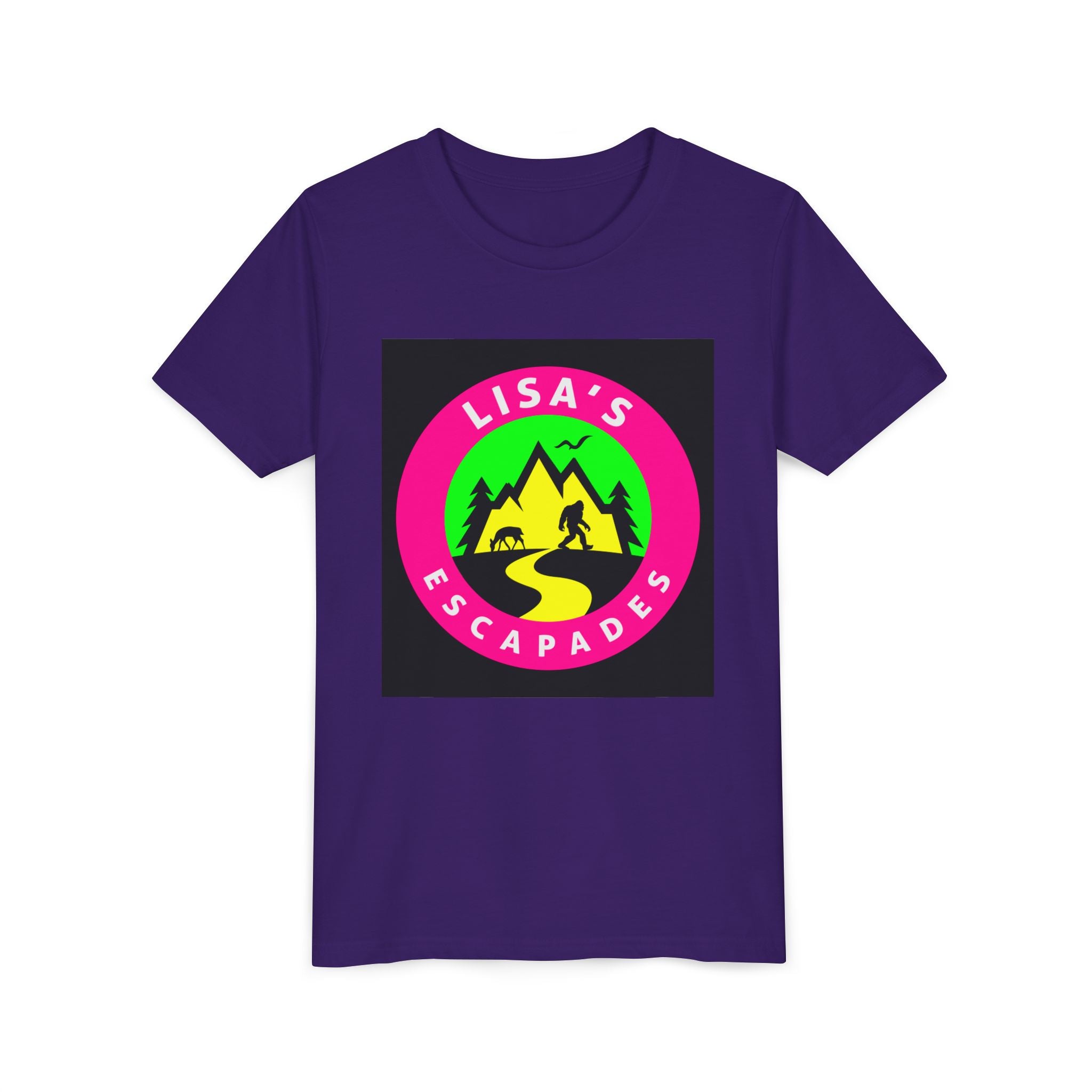 Youth Tee — "Lisa’s Escapades" Camping Logo Shirt