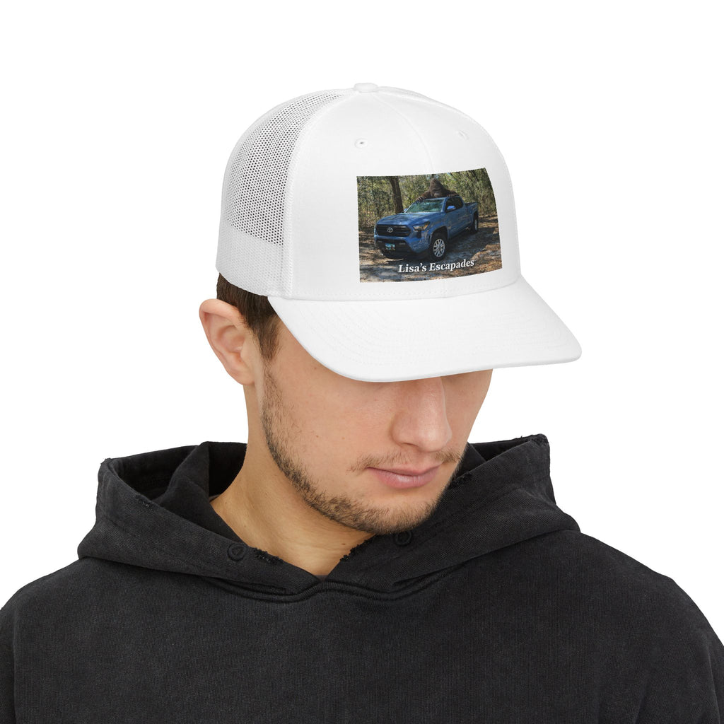 Custom Truck Photo Trucker Cap — "Lisa's Escapades" Snapback