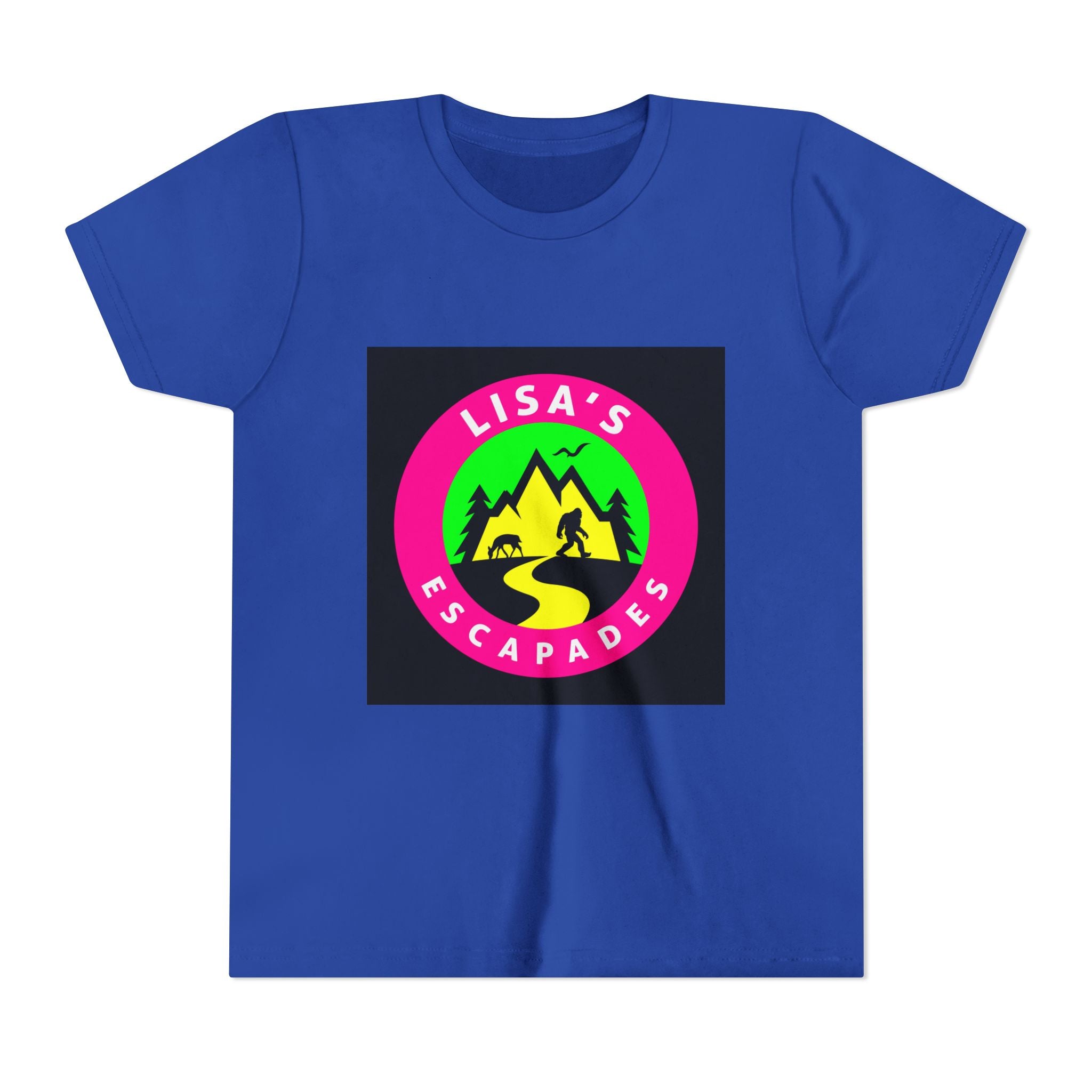 Youth Tee — "Lisa’s Escapades" Camping Logo Shirt