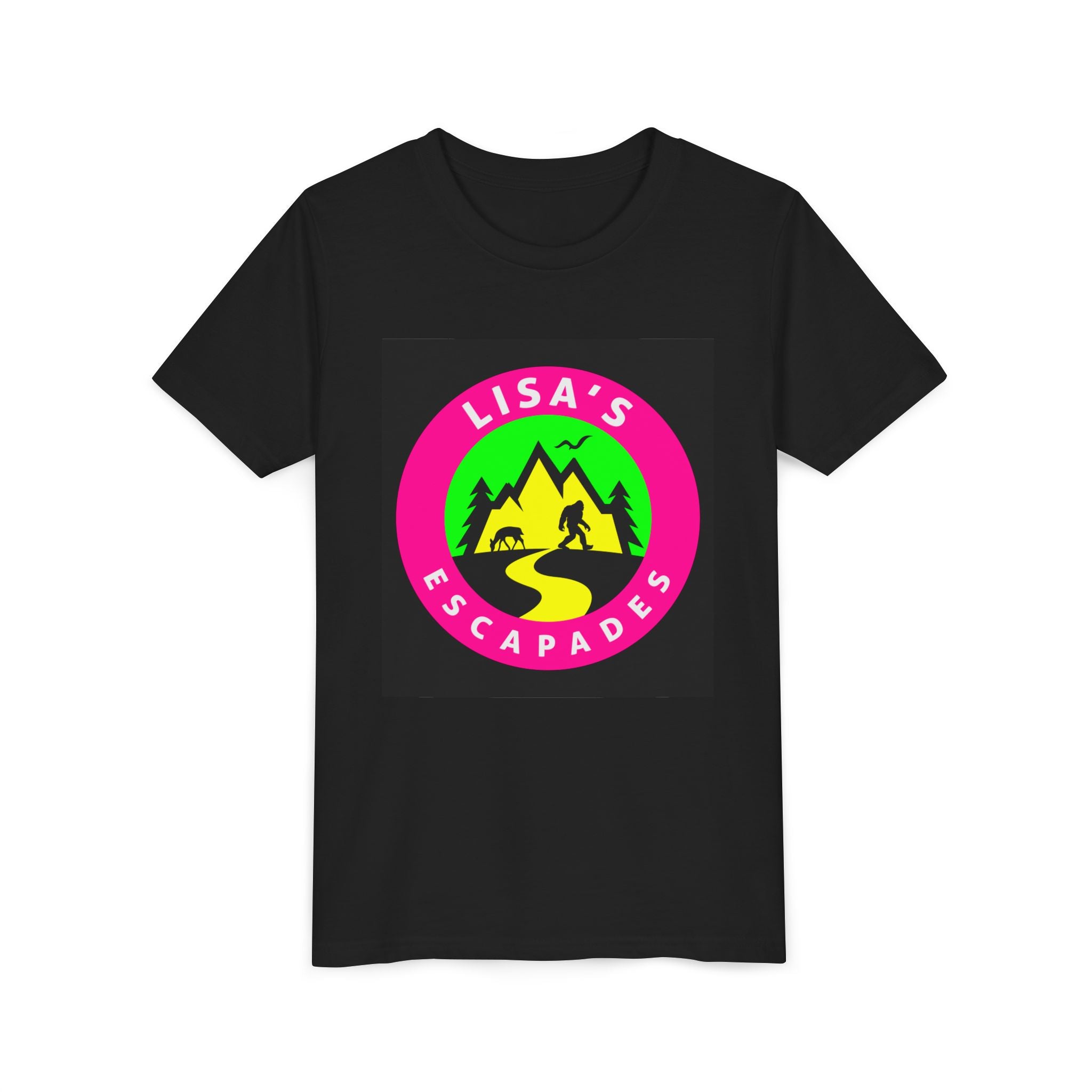 Youth Tee — "Lisa’s Escapades" Camping Logo Shirt