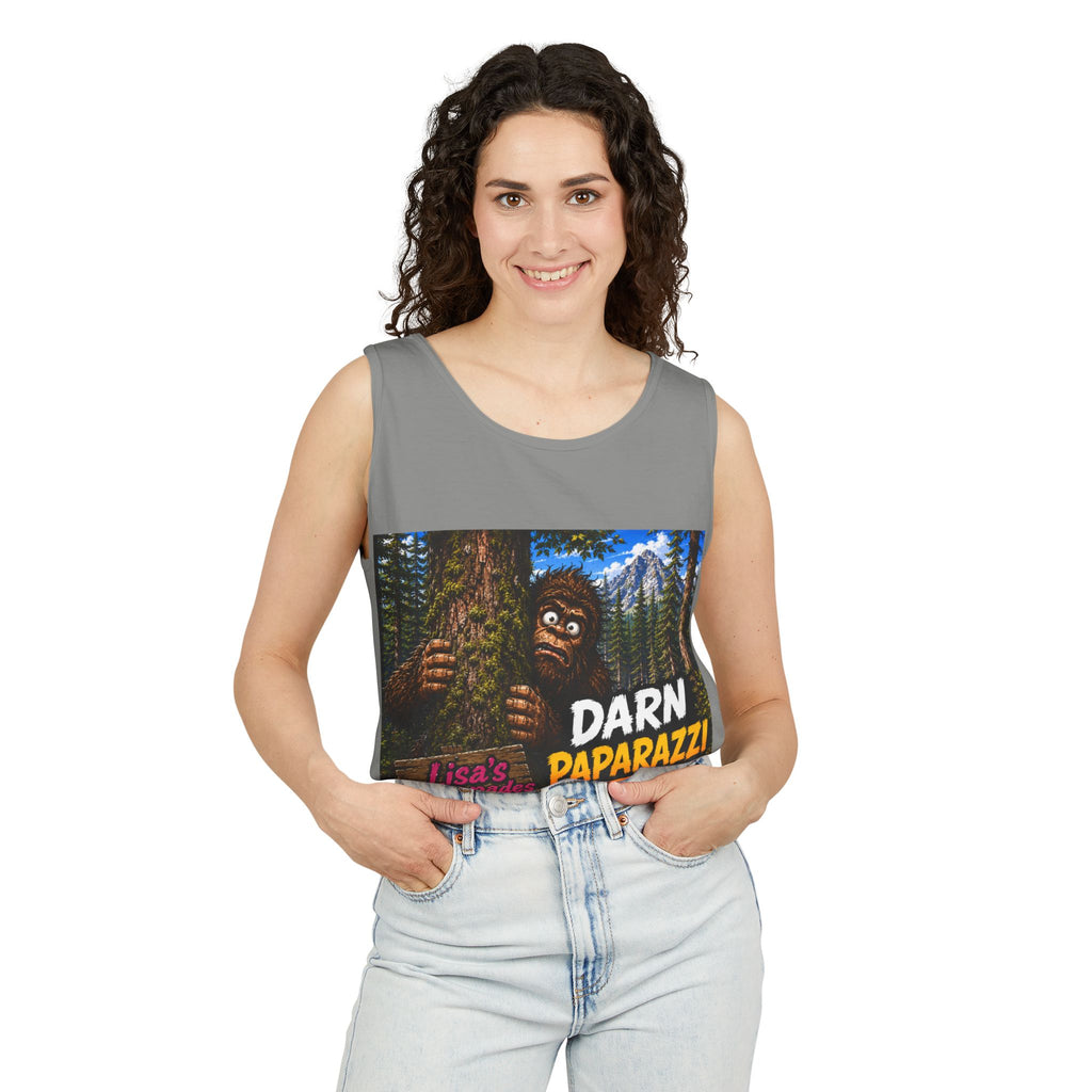 Darn Paparazzi Tank Top – Lisa's Escapades Bigfoot Graphic Tank