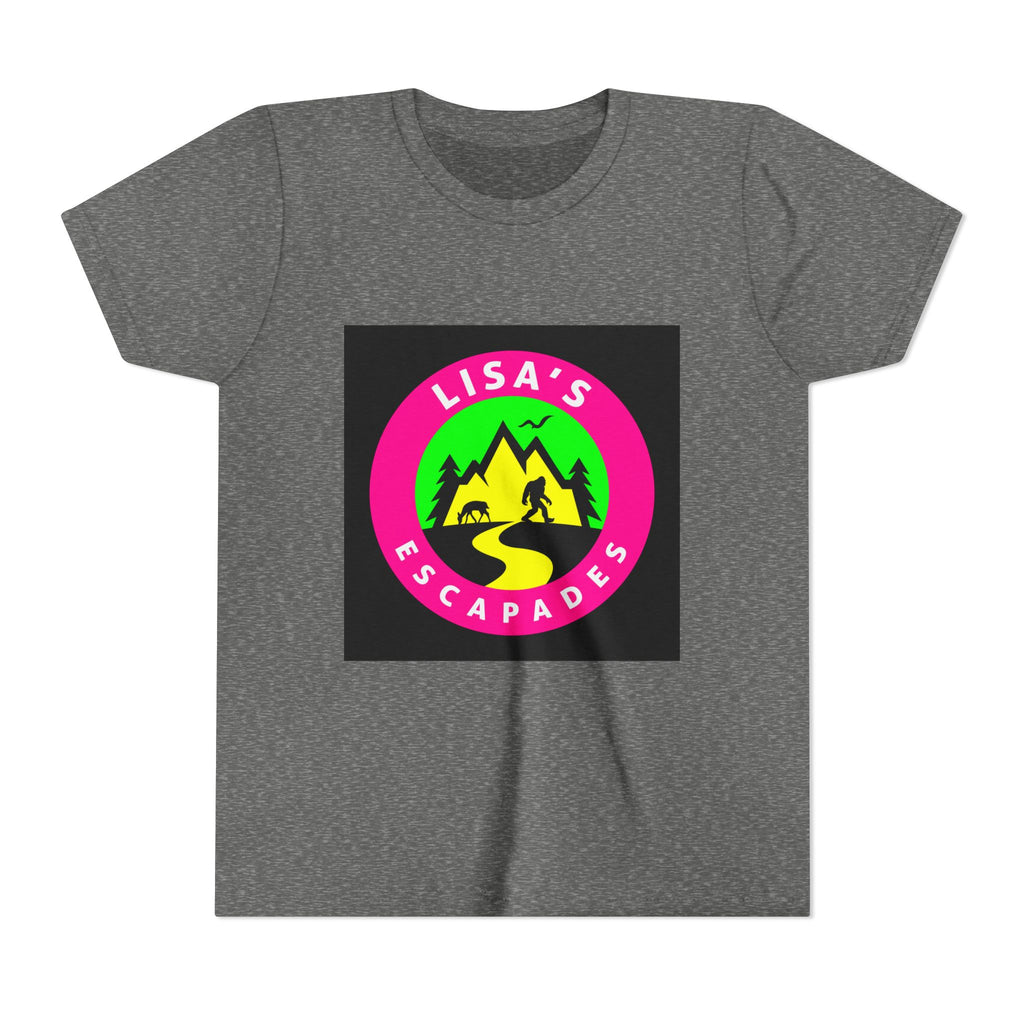 Youth Tee — "Lisa’s Escapades" Camping Logo Shirt