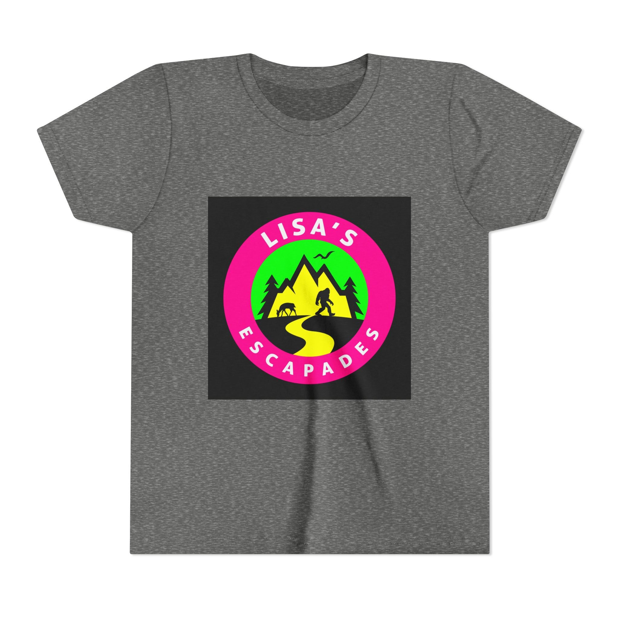 Youth Tee — "Lisa’s Escapades" Camping Logo Shirt