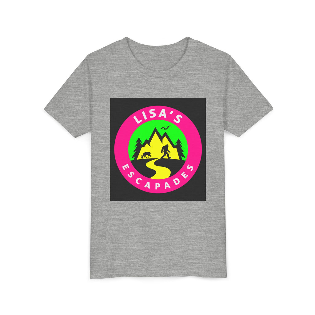 Youth Tee — "Lisa’s Escapades" Camping Logo Shirt