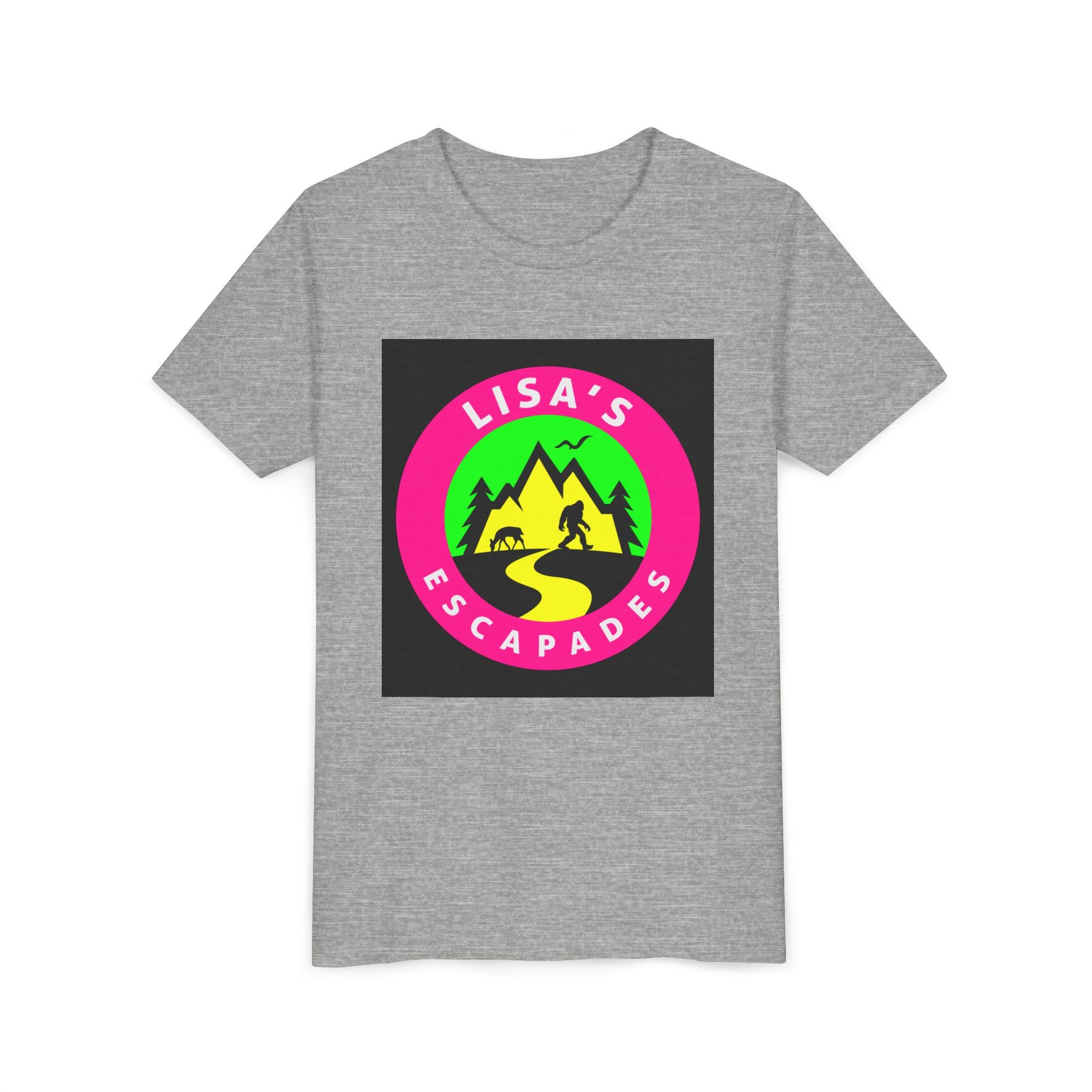 Youth Tee — "Lisa’s Escapades" Camping Logo Shirt